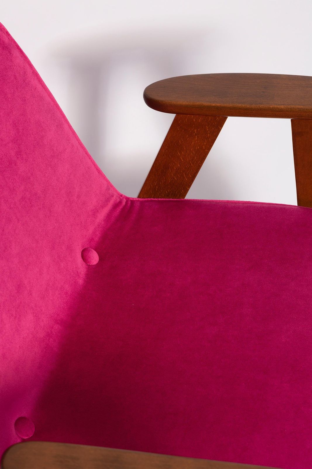 Paar Mid Century 366 Fauteuils In Roze Fluweel, Jozef Chierowski, Europa 1960 photo Meubels