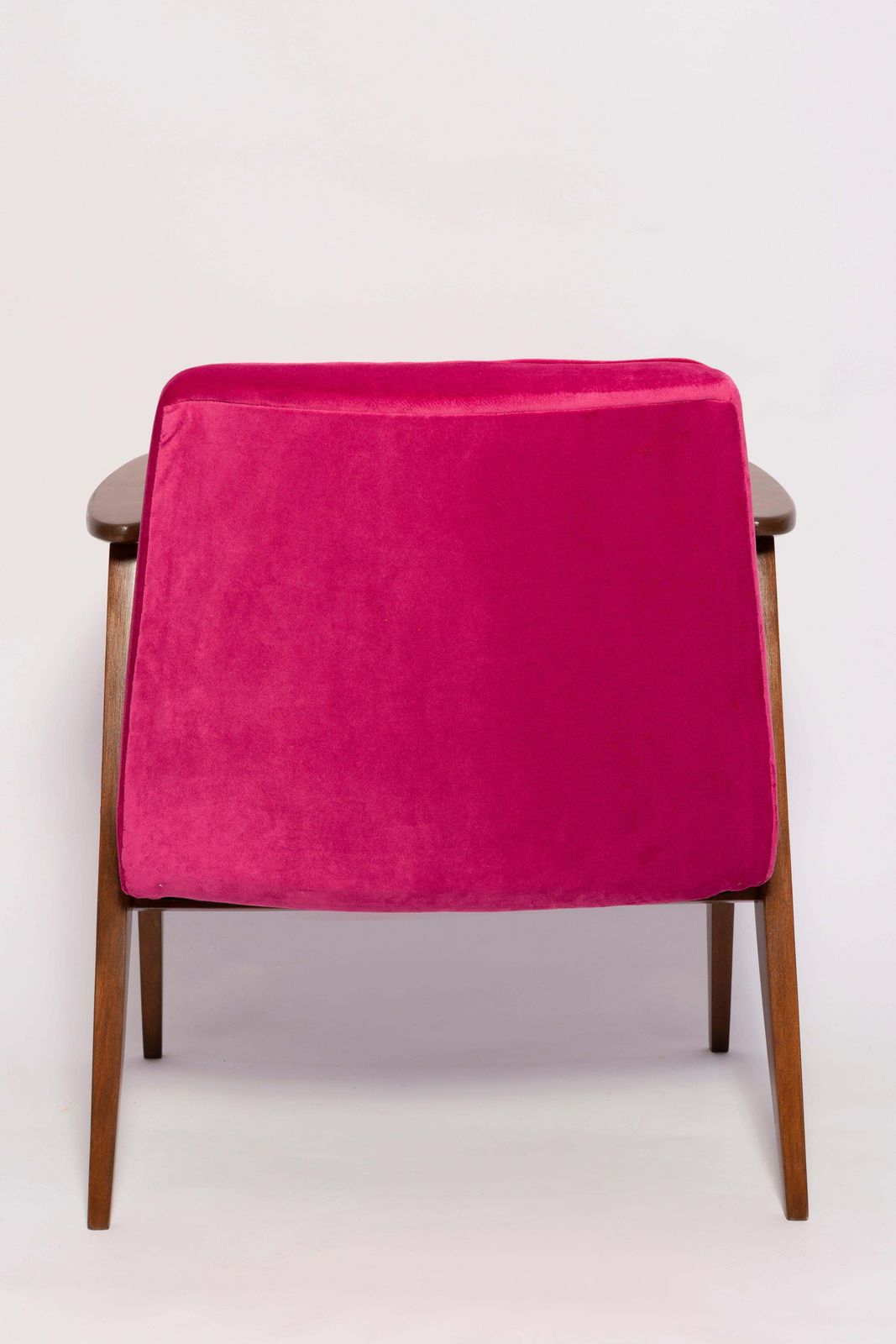 photo for sale Paar Mid Century 366 Fauteuils In Roze Fluweel, Jozef Chierowski, Europa 1960