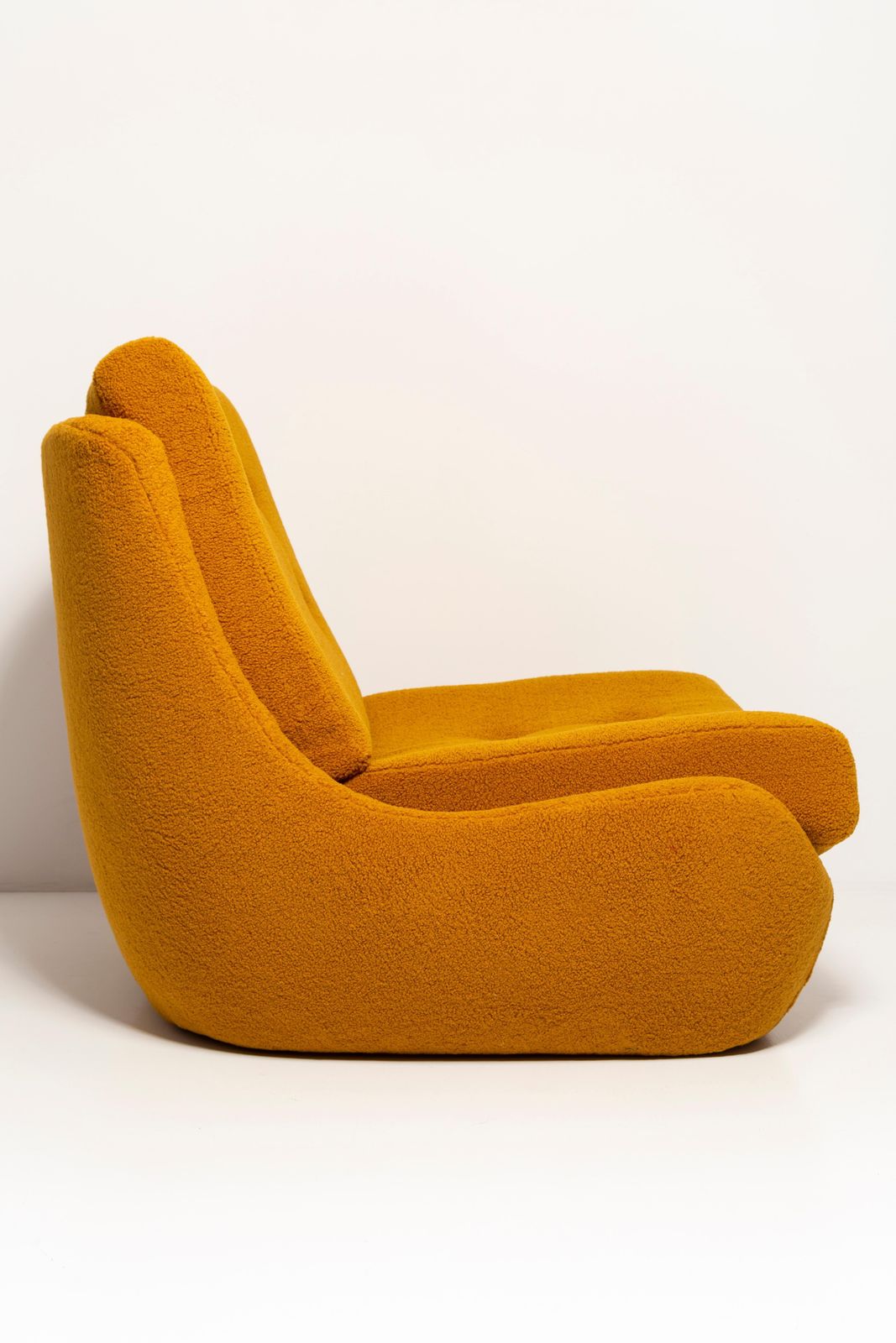 20th Century Vintage Ochre Yellow Boucle Atlantis Big Armchair, 1960s photo Furniture