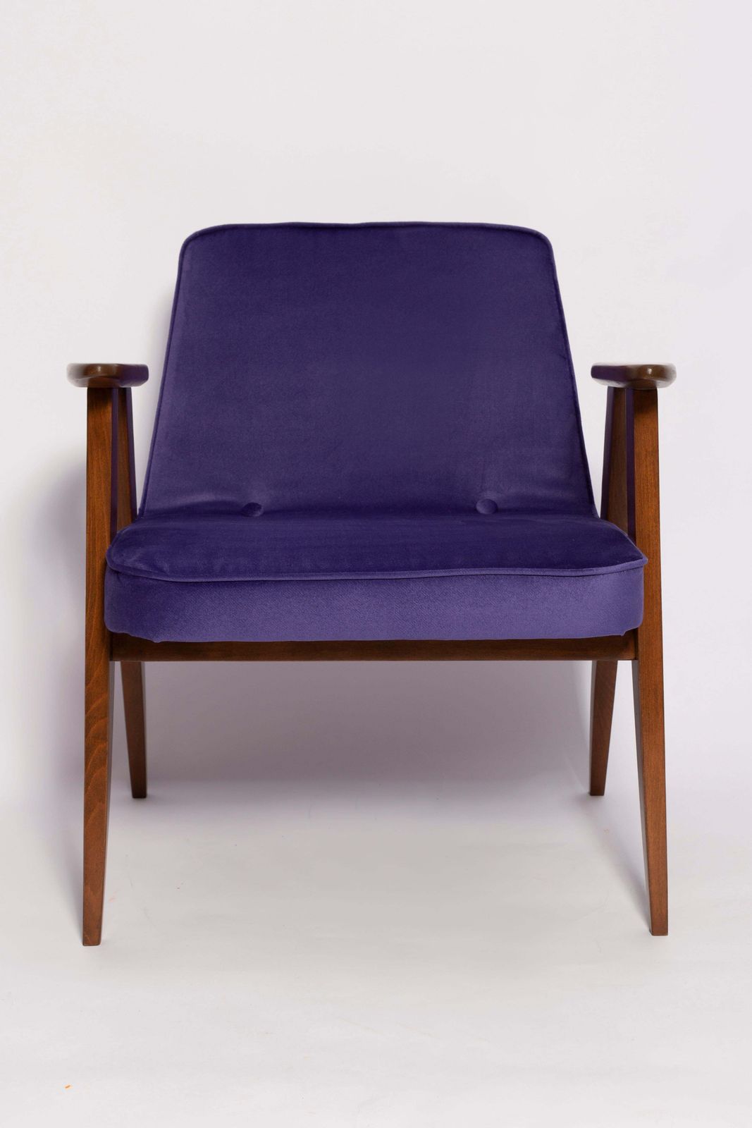 photo vinterior Pair Of Mid Century 366 Armchairs, Mint And Purple, By Chierowski, Europe, 1960s