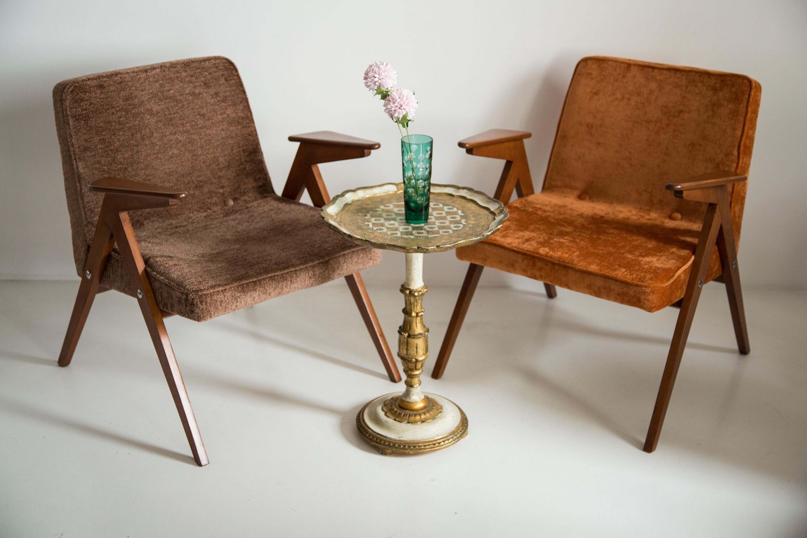 Set Of Two Midcentury Bunny Armchairs By Jozef Chierowski, Poland, 1960s photo furniture