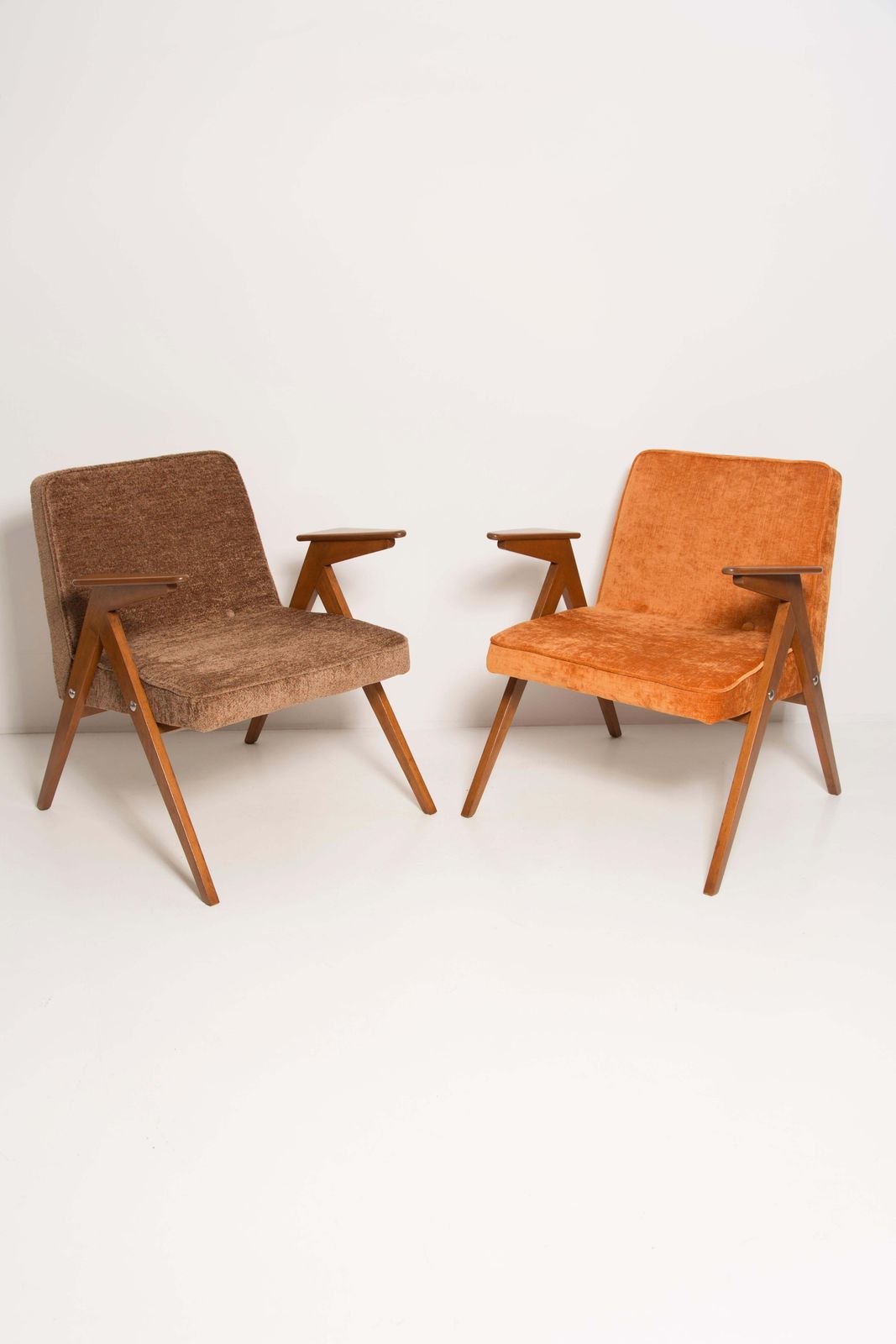 Set Of Two Midcentury Bunny Armchairs By Jozef Chierowski, Poland, 1960s photo buy