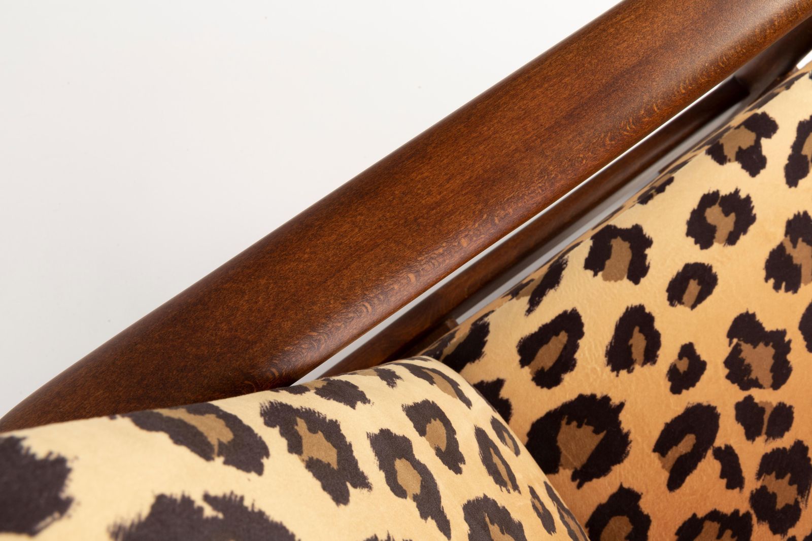 photo for sale Two Leopard Velvet Armchairs, Hollywood Regency, Edmund Homa, 1960s, Poland
