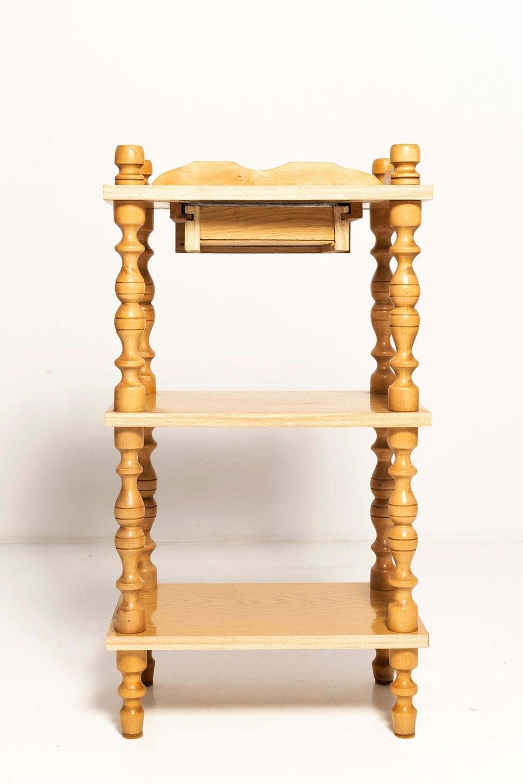 photo vinterior Mid Century Vintage Night Table, Whatnot, Shelf, Stand, Beechwood, Europe, 1960s