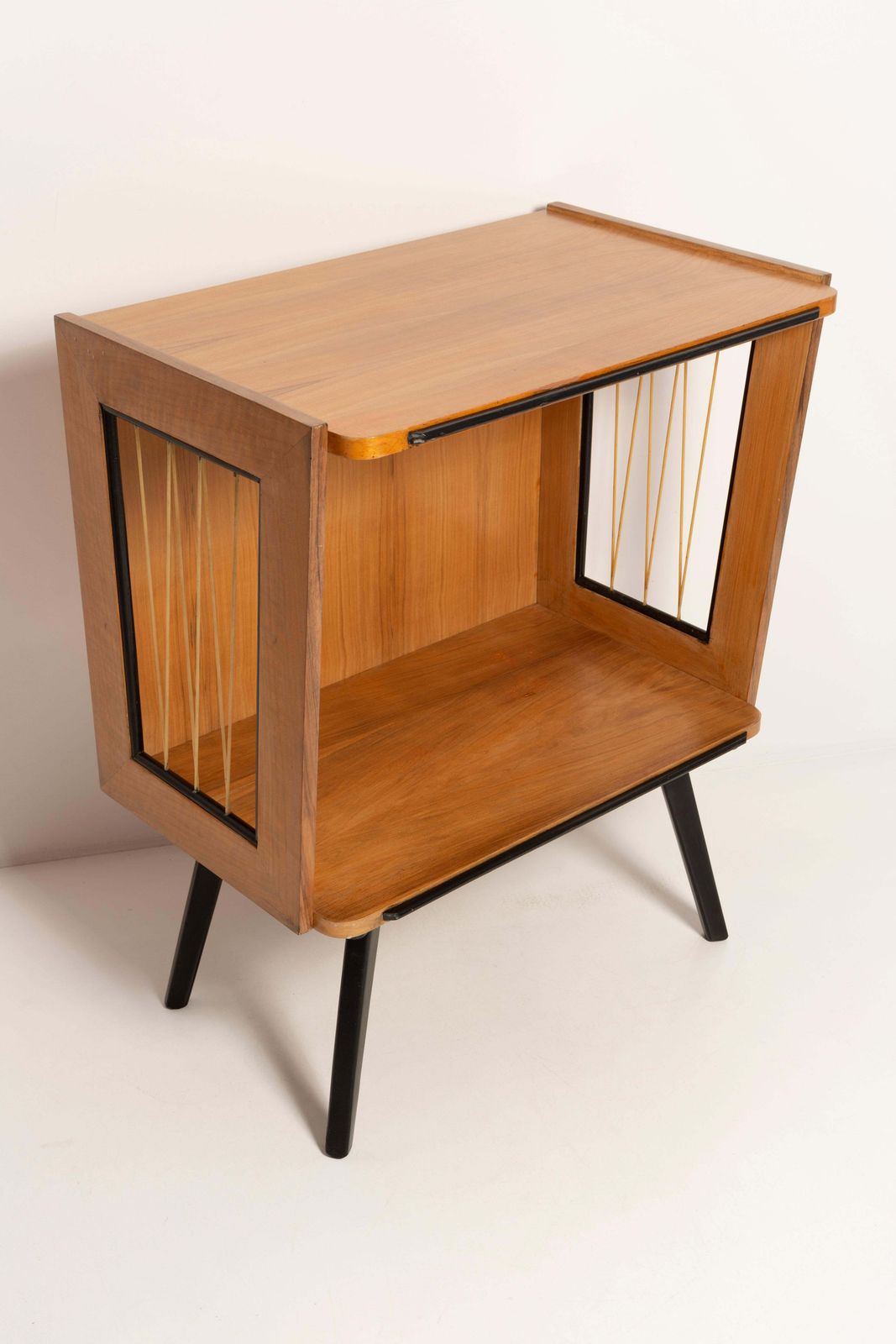 Mid Century Modern Vintage Tv Side Table, Beechwood, Poland, 1960s photo buy