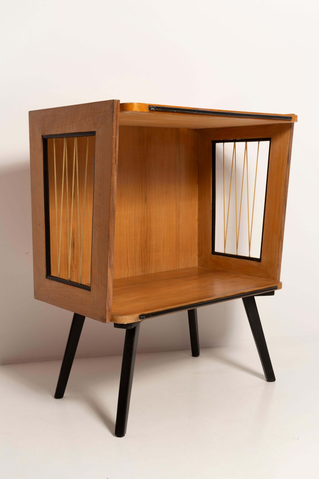 photo for sale Mid Century Modern Vintage Tv Side Table, Beechwood, Poland, 1960s