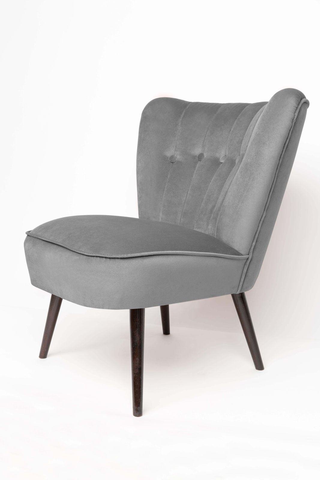 Paar Grijze Duitse Mid Century Velvet Club Fauteuils, Jaren 1960 photo Meubels