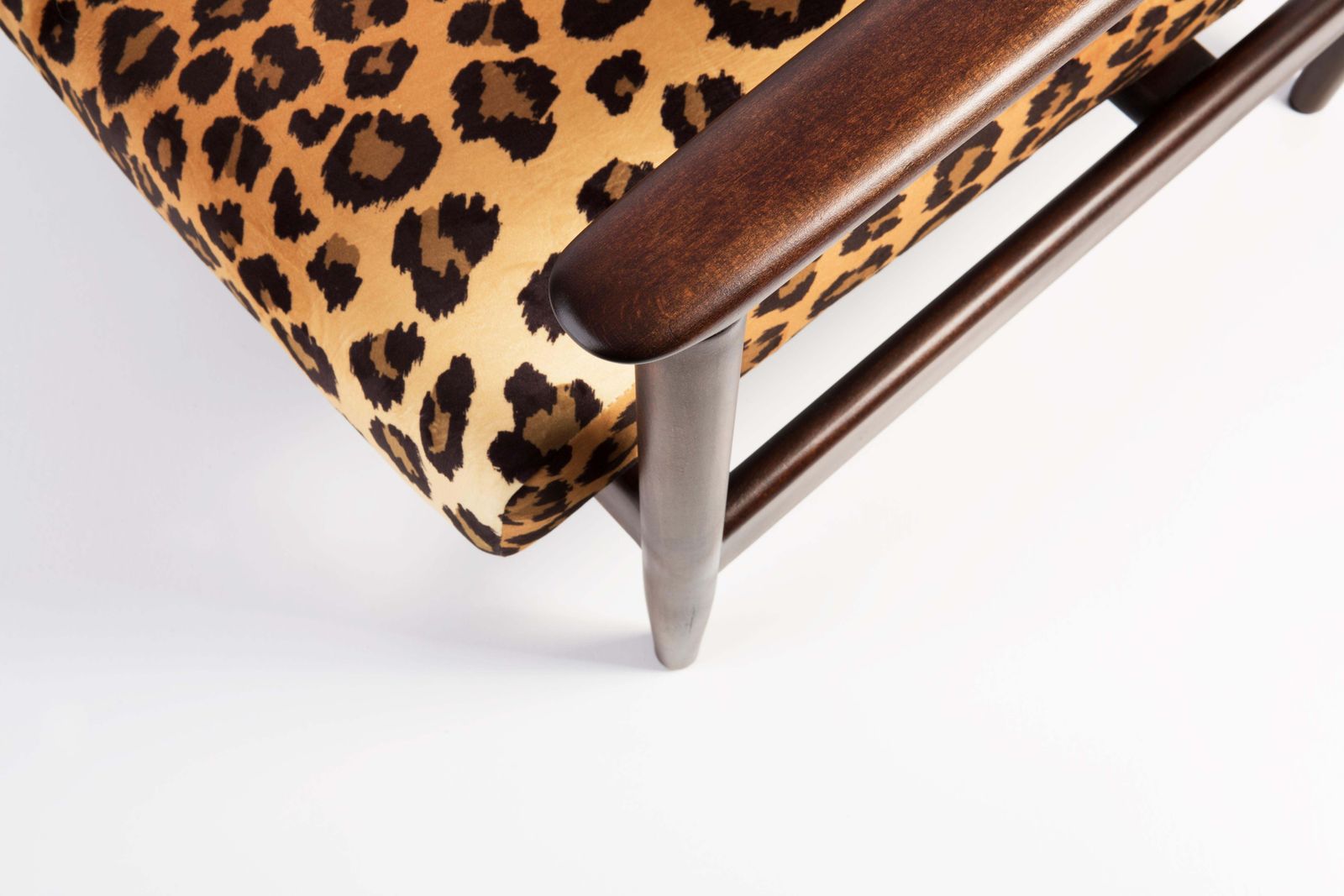 Pair Of Leopard Velvet Armchairs, Hollywood Regency, Edmund Homa, 1960s, Poland photo 2976.0