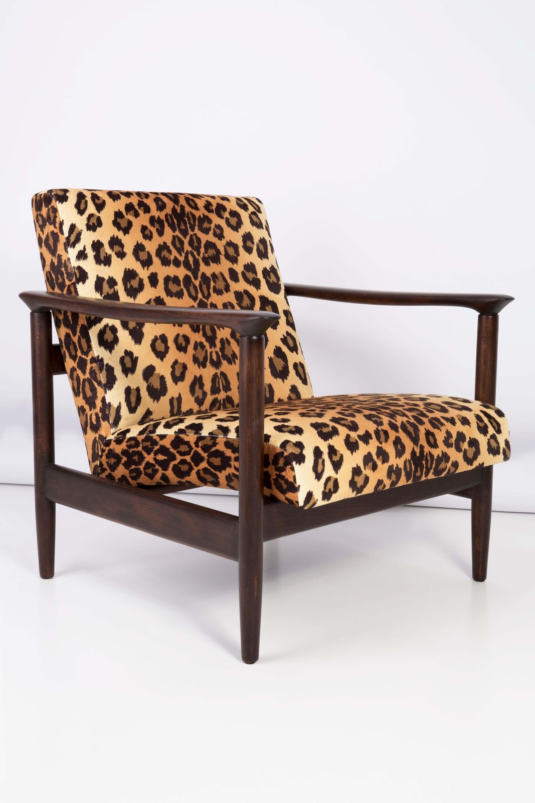 photo furniture Two Leopard Velvet Armchairs, Hollywood Regency, Edmund Homa, 1960s, Poland