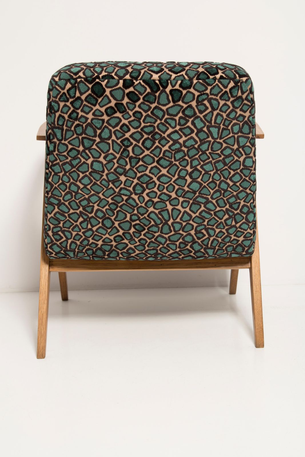 photo buy Two Mid Century 366 Armchairs In Leopard Velvet, By Chierowski, Europe, 1960s