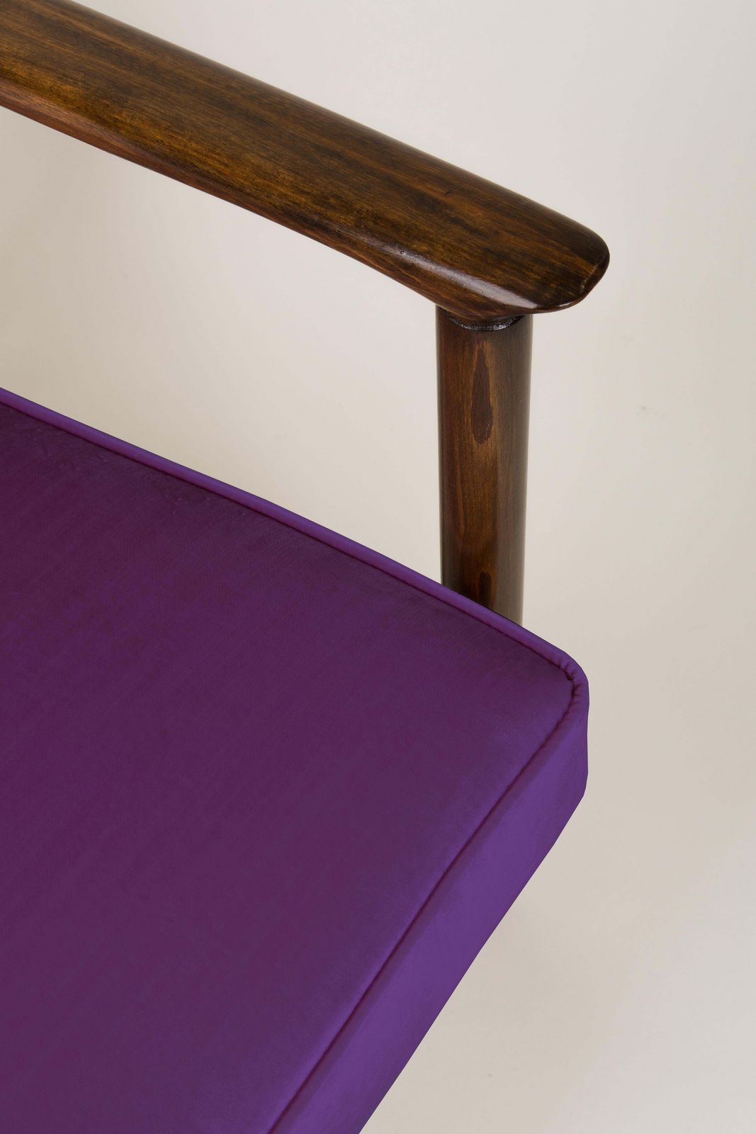 Pair Of Purple Violet Armchairs, Edmund Homa, Gfm 142, 1960s, Poland photo for sale