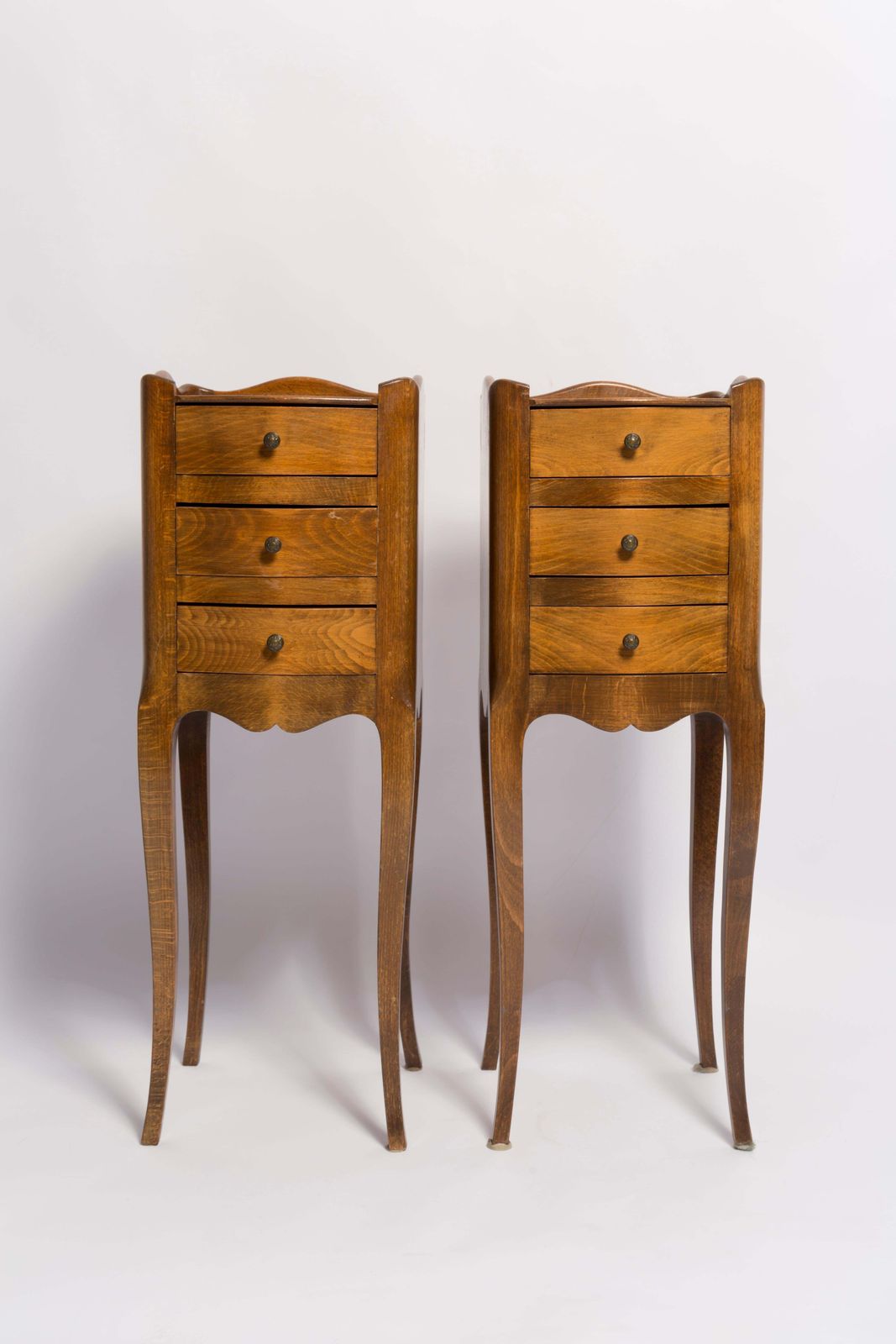Set Van Twee Mid Century Nachtkastjes, Hout, Frankrijk, Jaren 1960 photo for sale