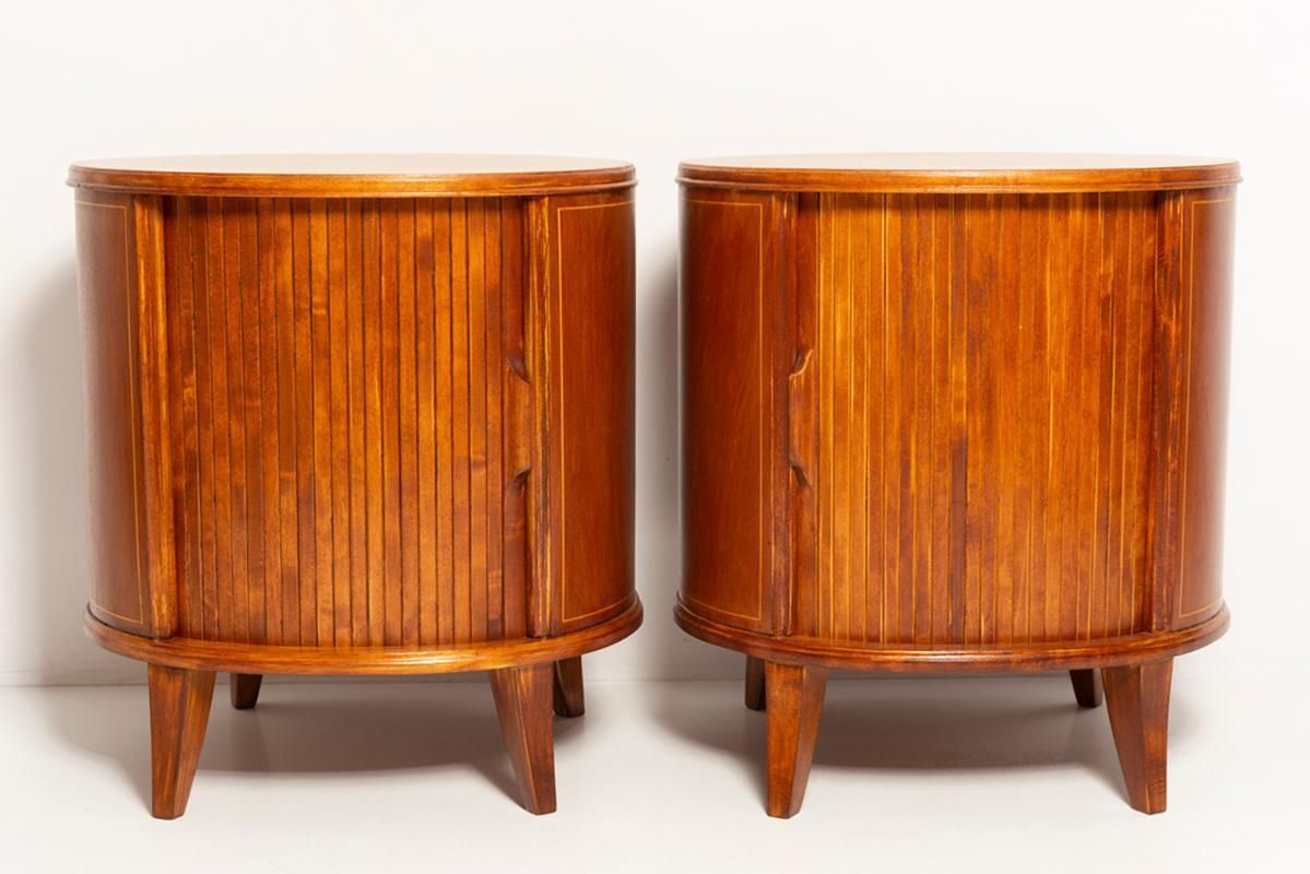Midcentury Vintage Night Table, Beechwood, Europe, 1960s photo for sale