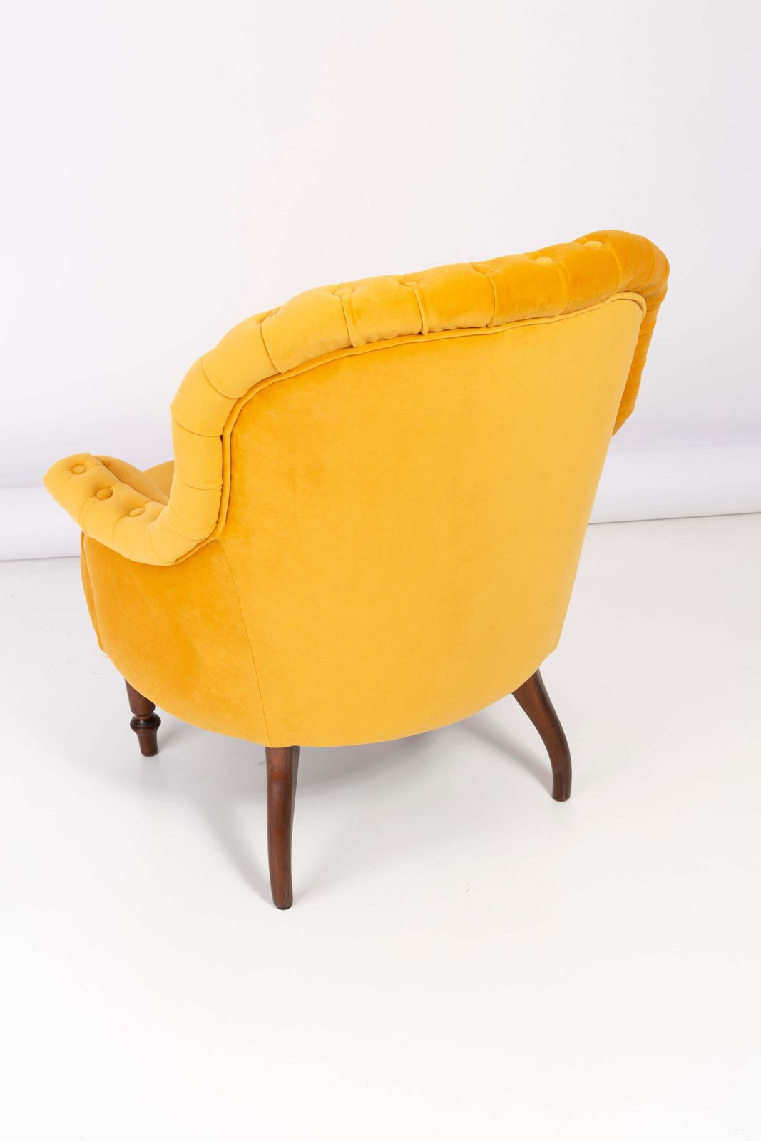 photo vintage Pair Of Unique Yellow Mustard Armchairs, 1930s, Germany
