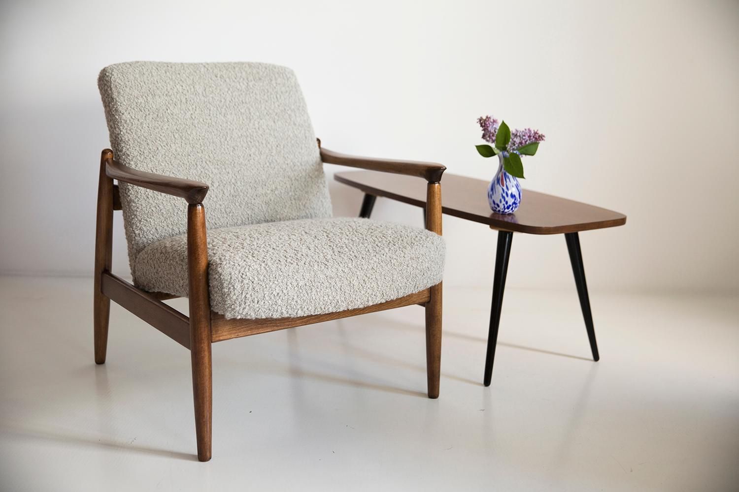 Set Van Twee Mid Century Fauteuils In Grijs Alpacawol, Edmund Homa, Polen, Jaren 1960 photo furniture