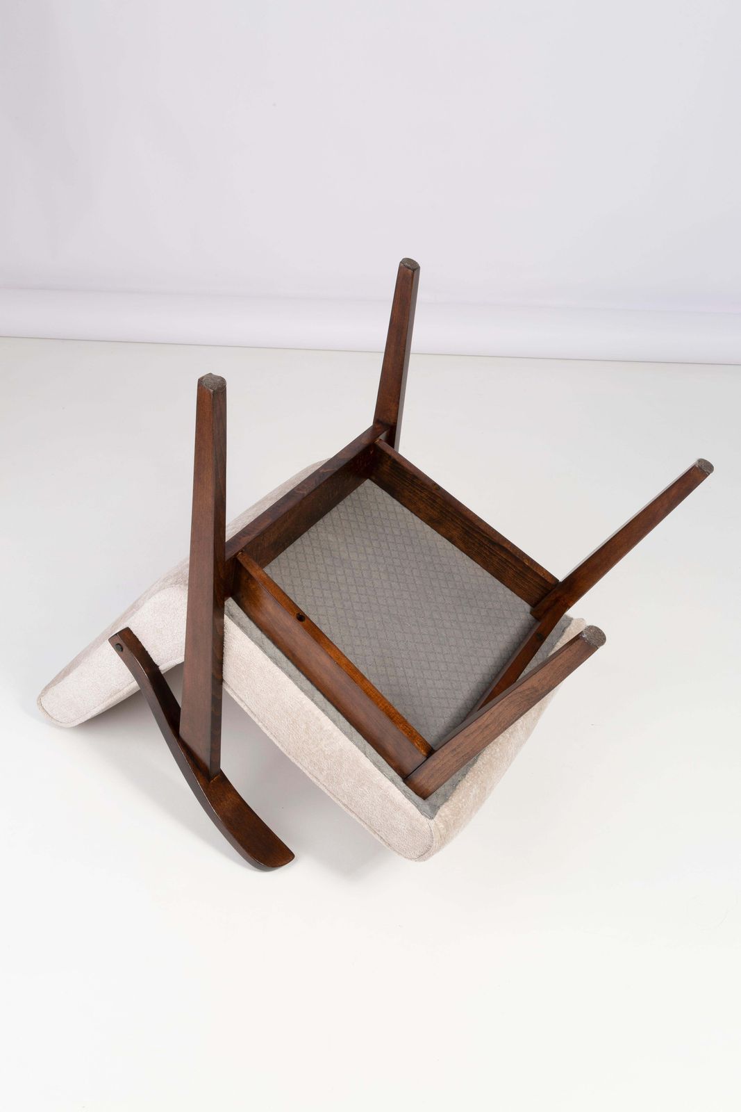 photo for sale Four 20th Century Vintage Light Cream Armchairs By Mieczyslaw Puchala, 1960s