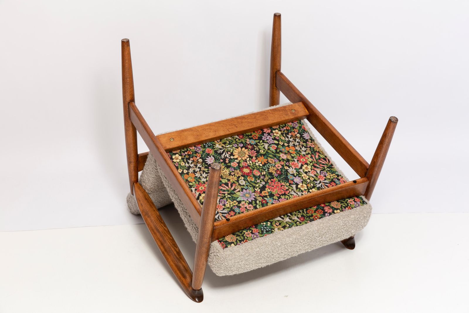 photo vinterior Set Of Two Midcentury Gray Alpaca Wool Armchairs, Edmund Homa, Poland, 1960s