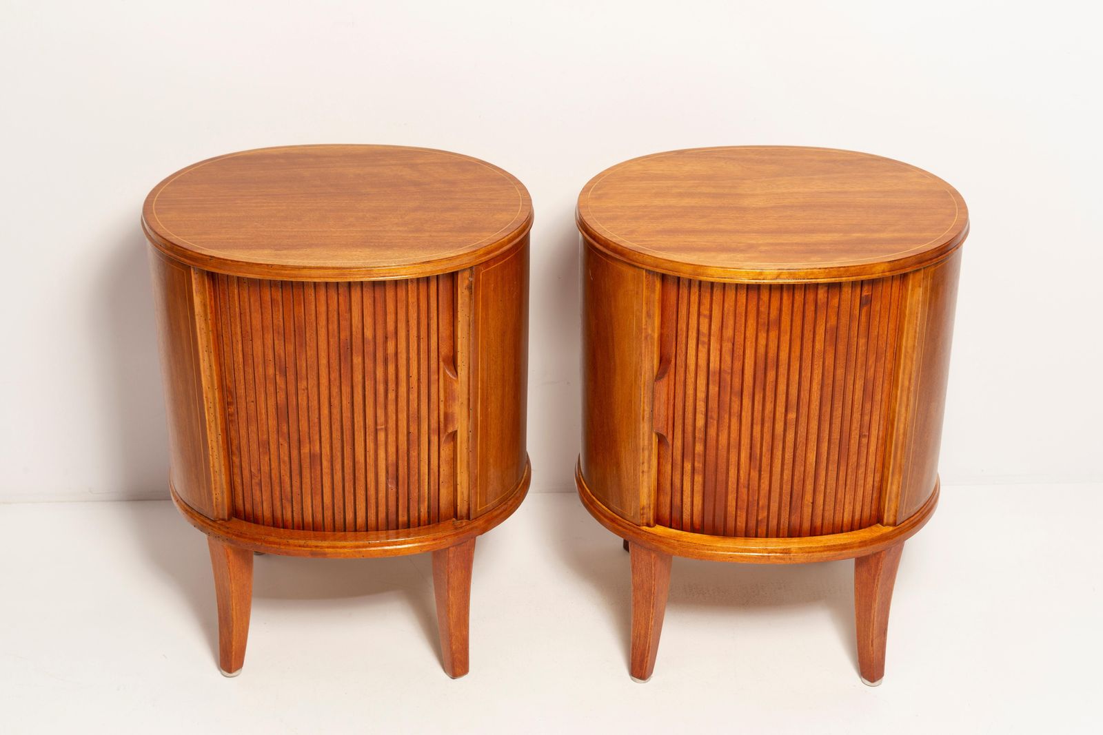 Set Of Two Mid Century Vintage Night Tables, Wood, Europe, 1960s photo vinterior