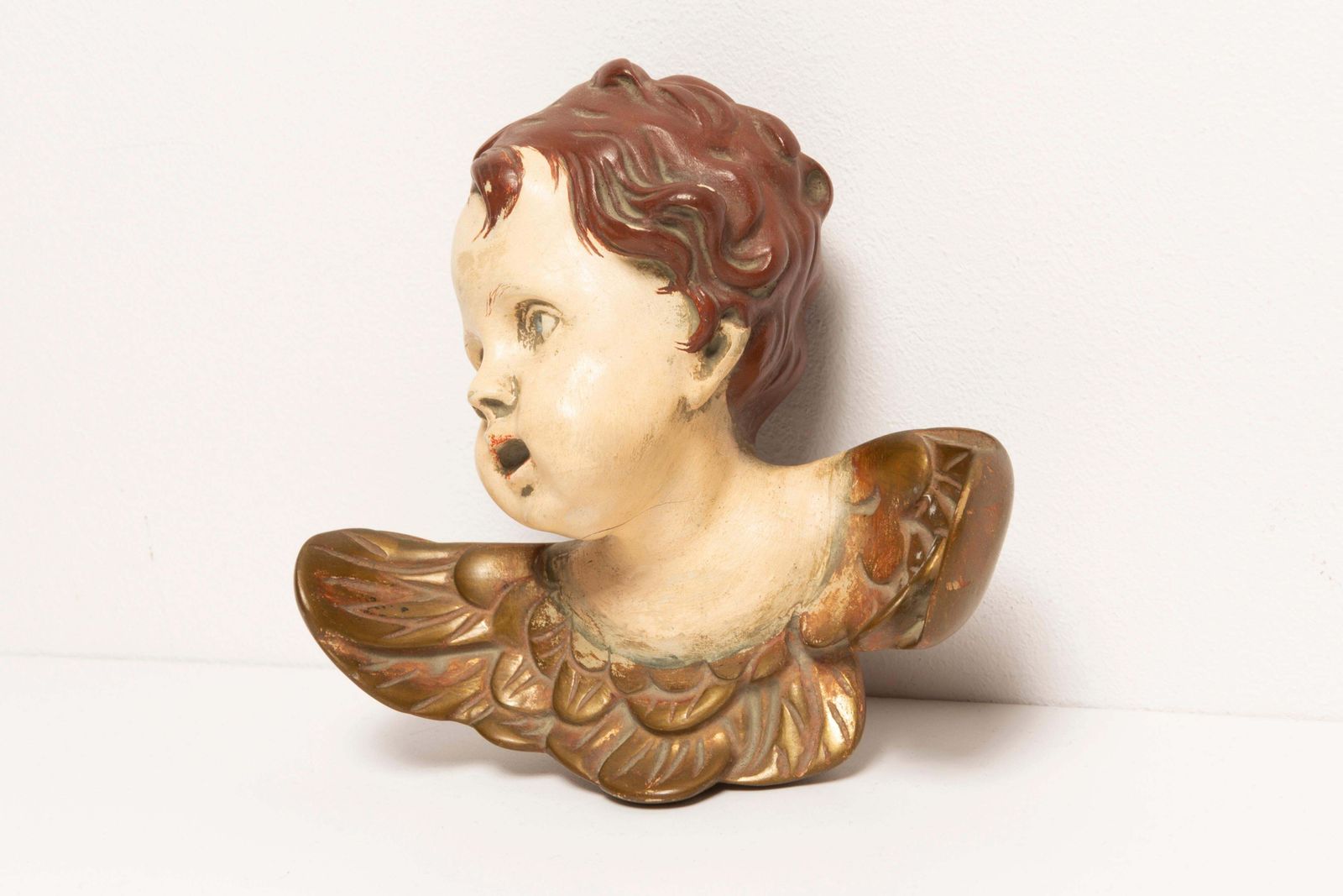 Mid 20th Century Small Angel Gypsum Sculpture, Germany, 1960s photo Art