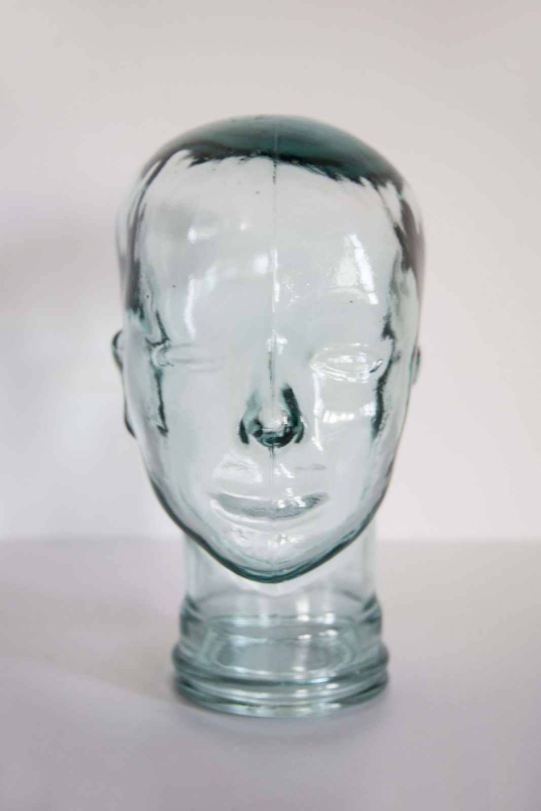 Transparent Vintage Decorative Mannequin Glass Head Sculpture, 1970s, Germany photo 212.0
