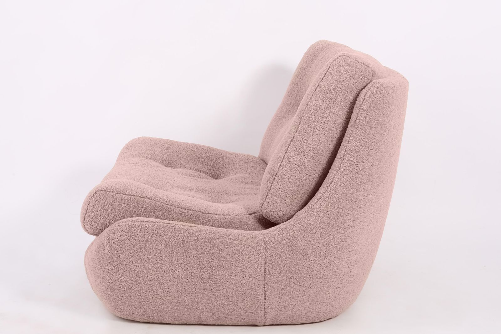 Furniture Set Of Two 20th Century Vintage Pink Blush Boucle Atlantis Big Armchairs, 1960s photo