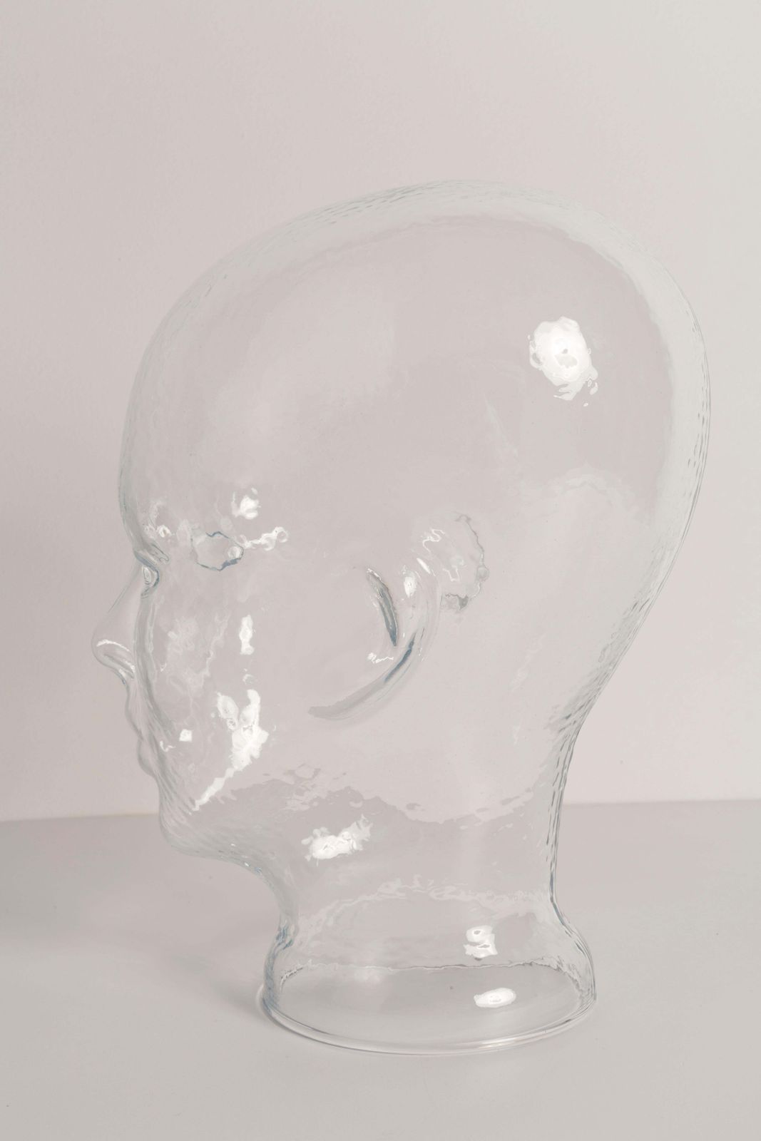 Transparent Vintage Decorative Mannequin Glass Head Sculpture, 1970s, Germany photo buy