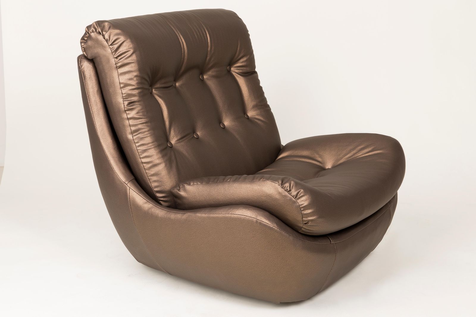 Set Of Two 20th Century Vintage Metallic Faux Leather Atlantis Armchairs, 1960s photo 5528.0