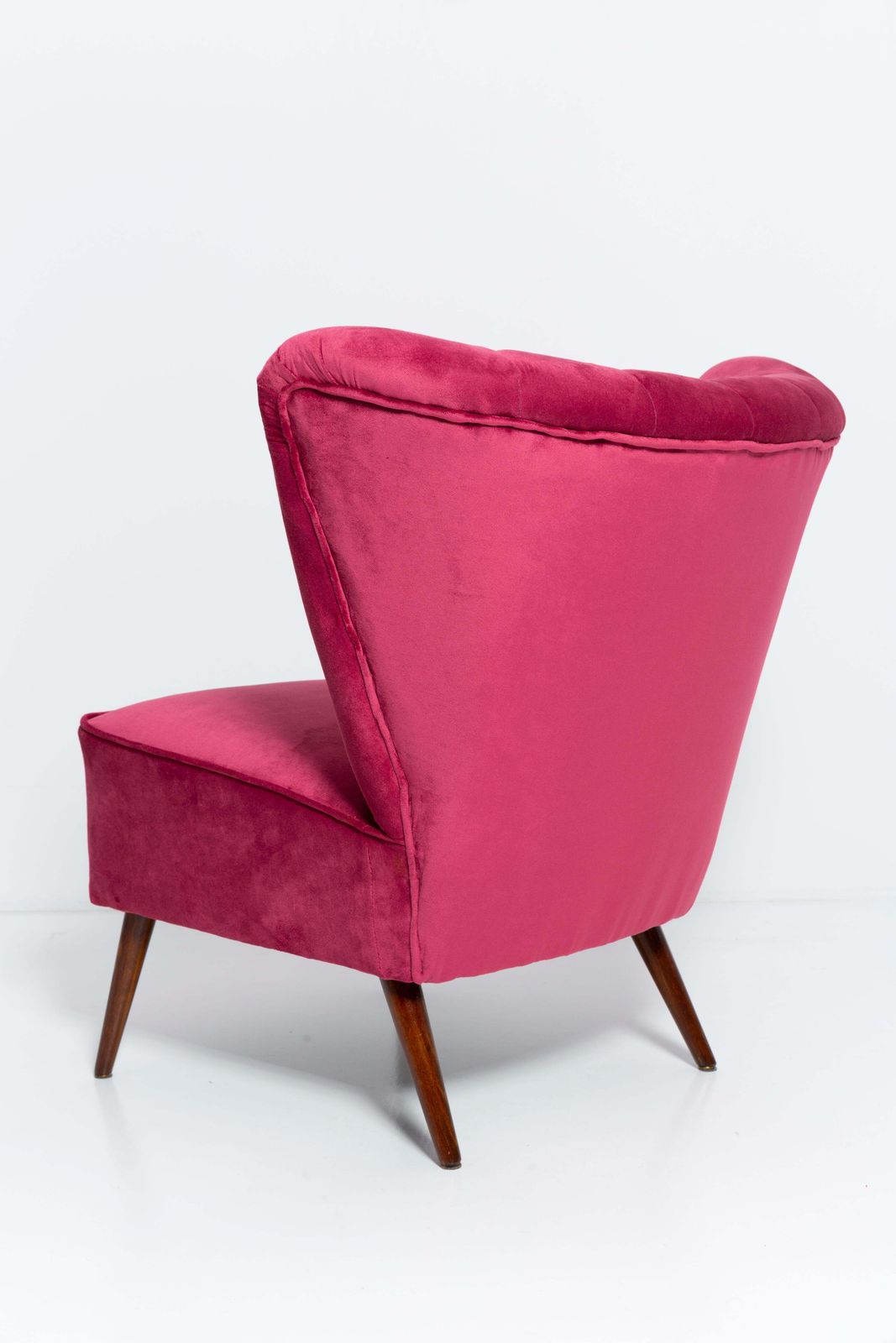 6370.0 Set Van Zes Mid Century Club Fauteuils Met Roze Magenta Fluwelen Bekleding, Europa, Jaren 1960 photo