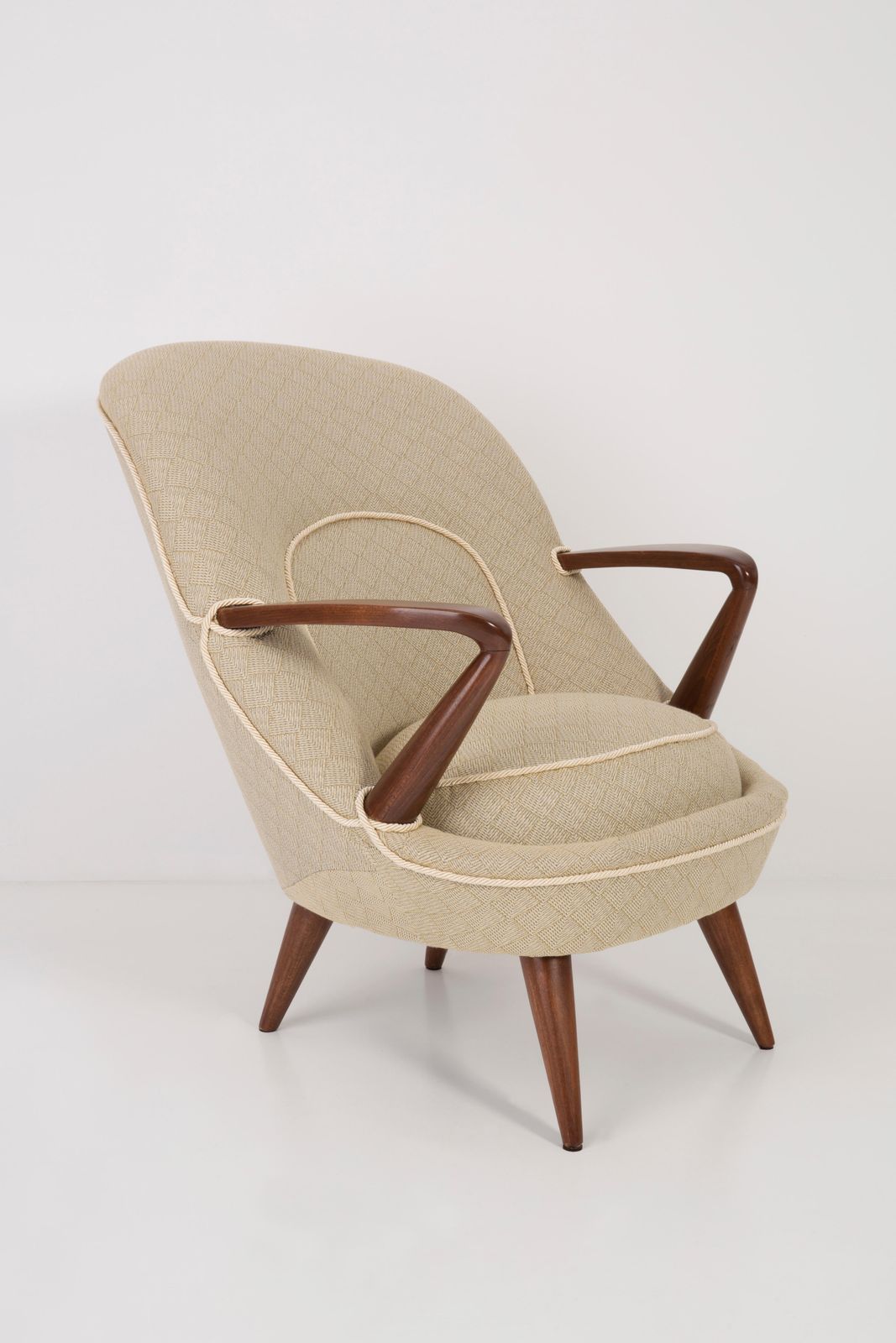 Set Of Two Rare Armchairs, Jedrachowicz Racinowski, 345 Type, 1950s, Poland photo Furniture