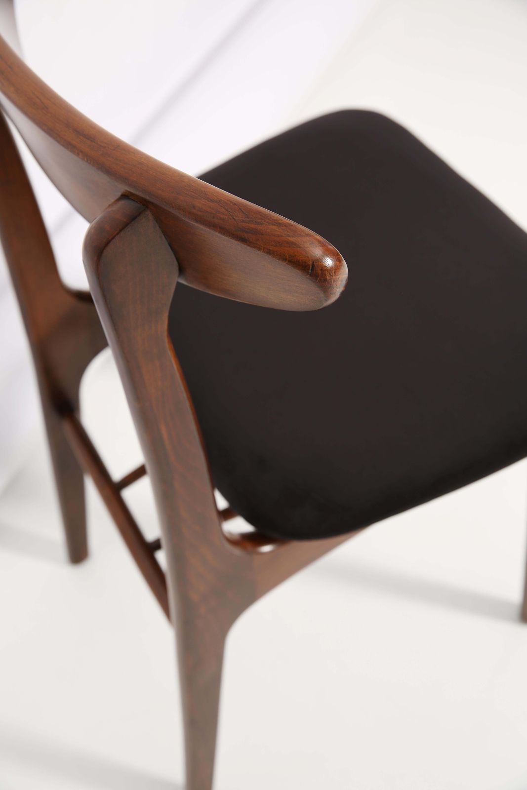 Pair Of 20th Century Black Velvet Chairs, By Rajmund Halas, Poland, 1960s photo buy