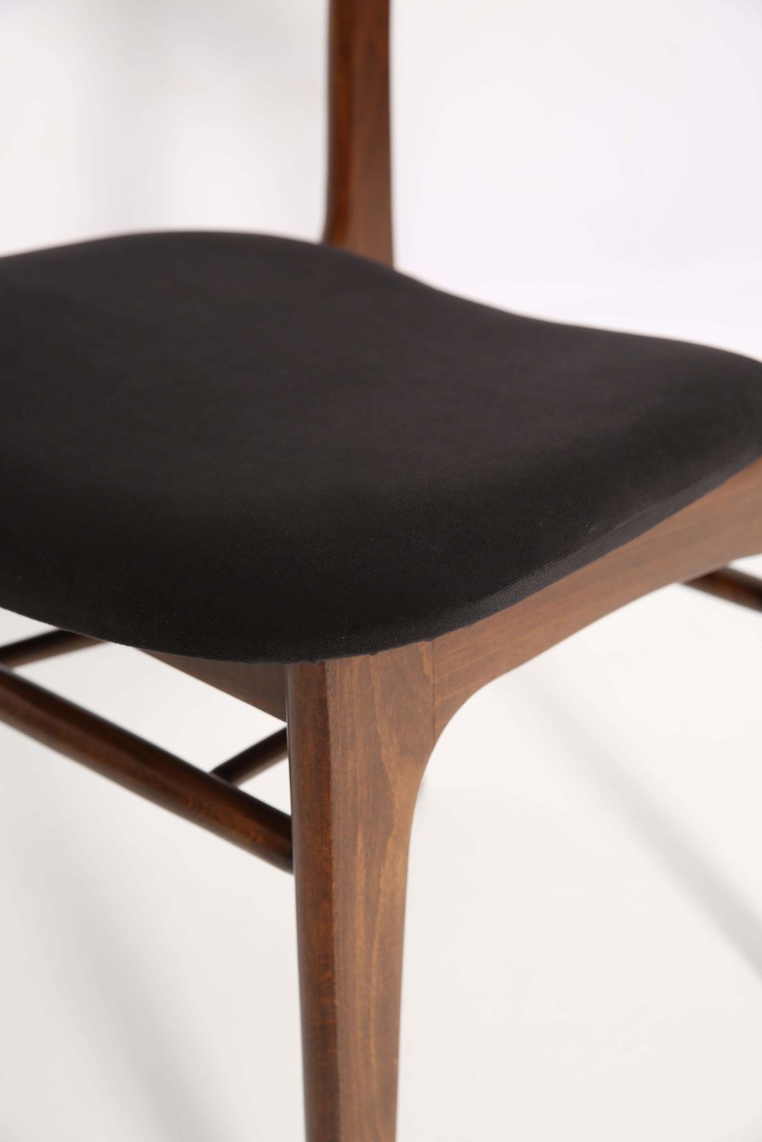 photo for sale Pair Of 20th Century Black Velvet Chairs, By Rajmund Halas, Poland, 1960s