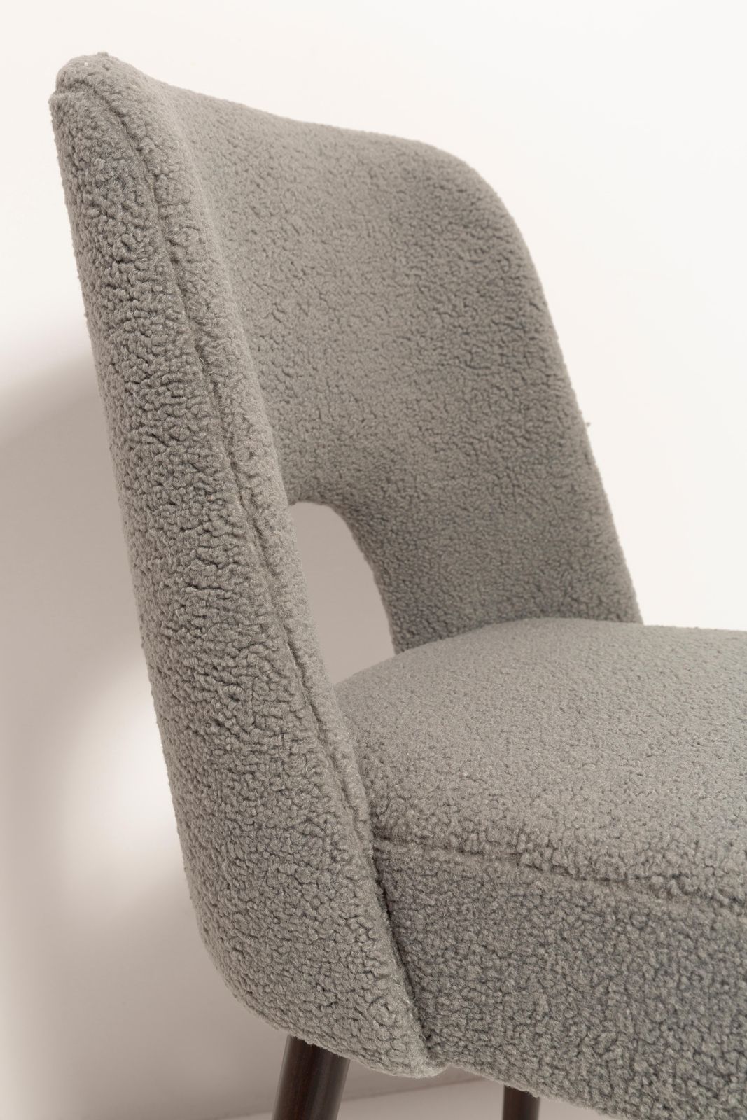 Set Of Four Gray Boucle 'Shell' Chairs, Europe, 1960s photo buy