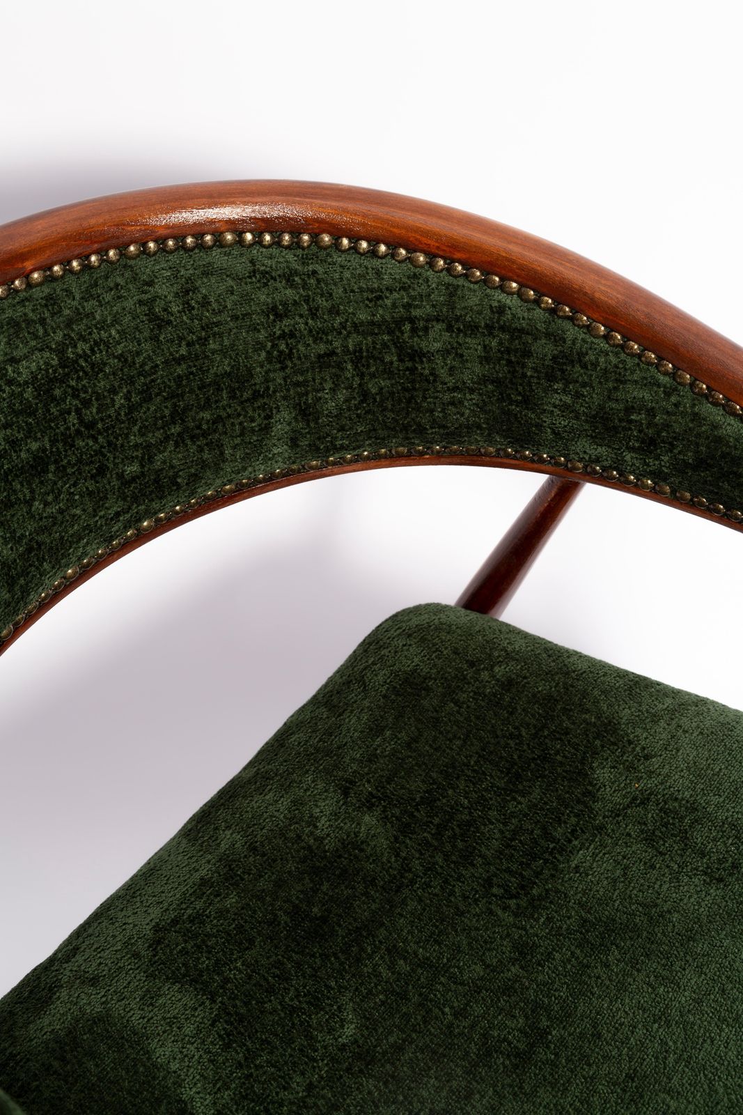 Set Of Two Mid Century James Mont King Cole Armchairs, Dark Green Velvet, 1960s photo Furniture