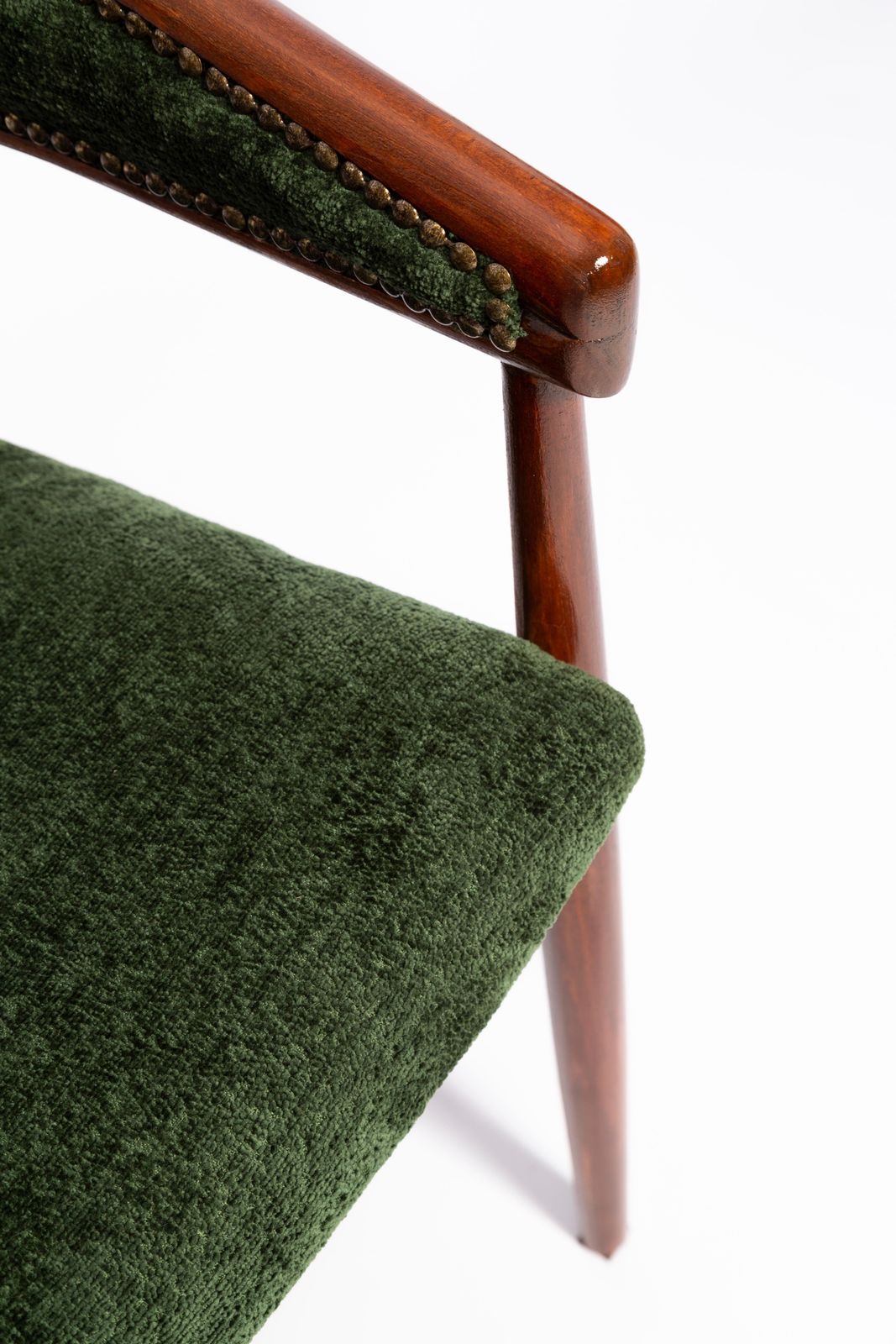 2721.0 Set Of Two Mid Century James Mont King Cole Armchairs, Dark Green Velvet, 1960s photo