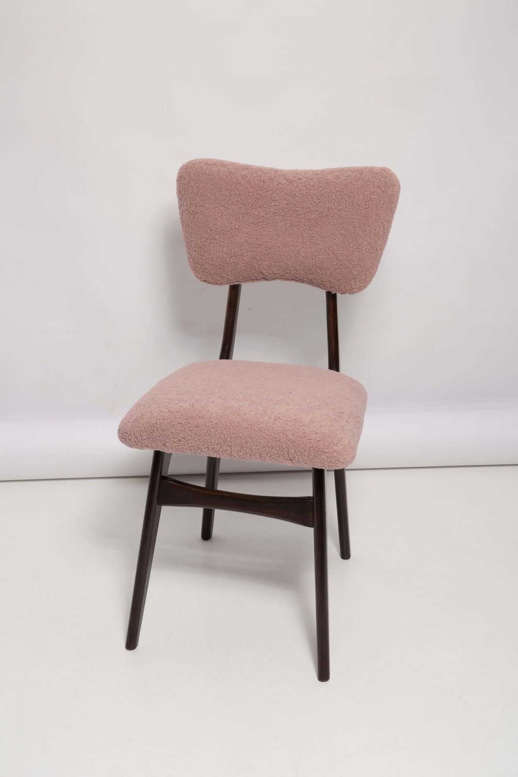 Set Of Six Mid Century Butterfly Dining Chairs, Pink Boucle, Europe, 1960s photo buy