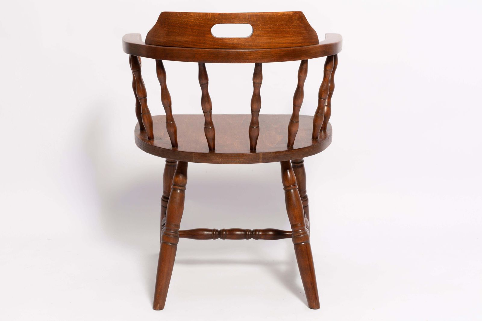 Set Of Eight Mid Century Dark Brown Beechwood Bonanza Chairs, Europe, 1960s photo 4082.0