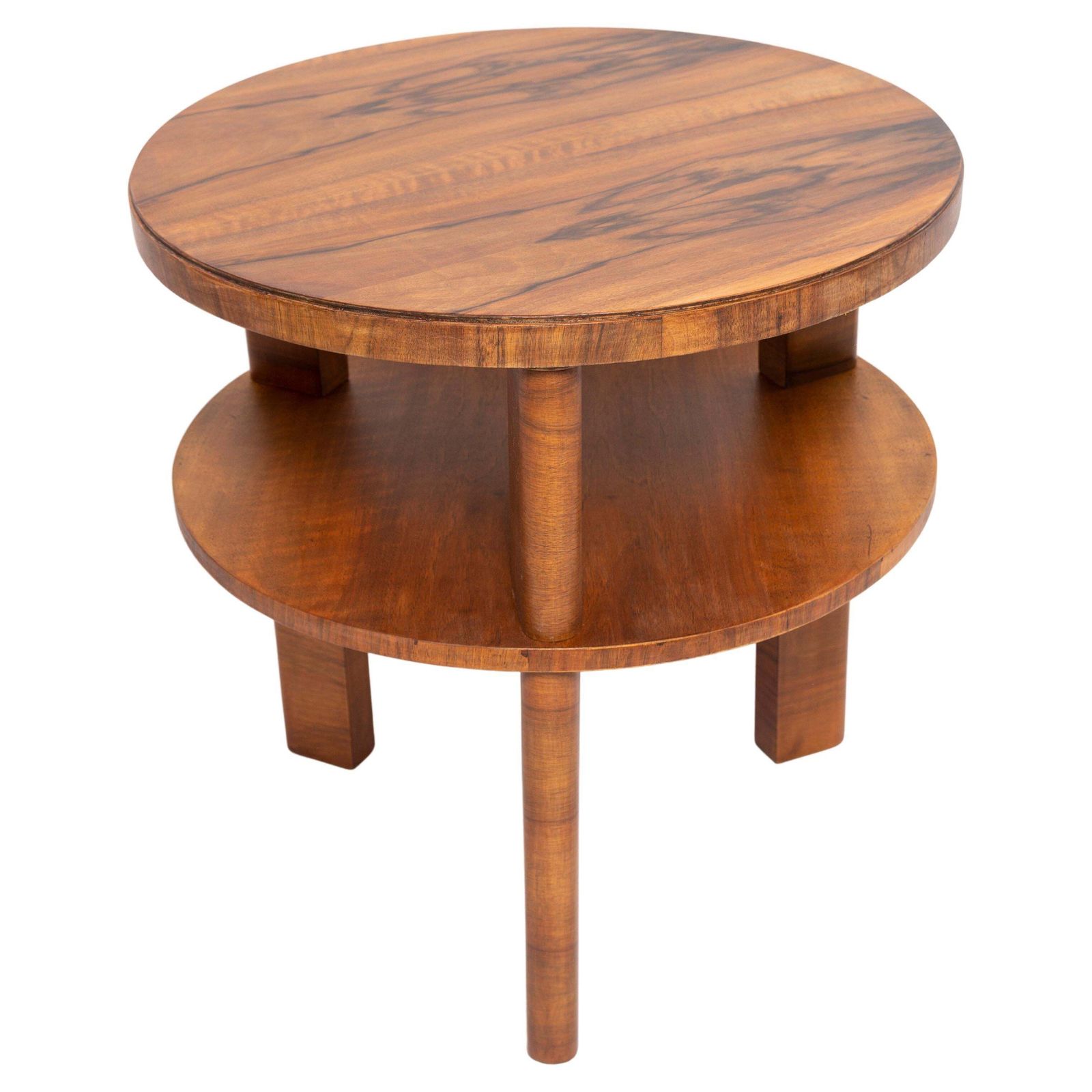 Mid Century Modern Coffee Table, Vintage, Art Deco, Walnut Wood, Poland, 1960s