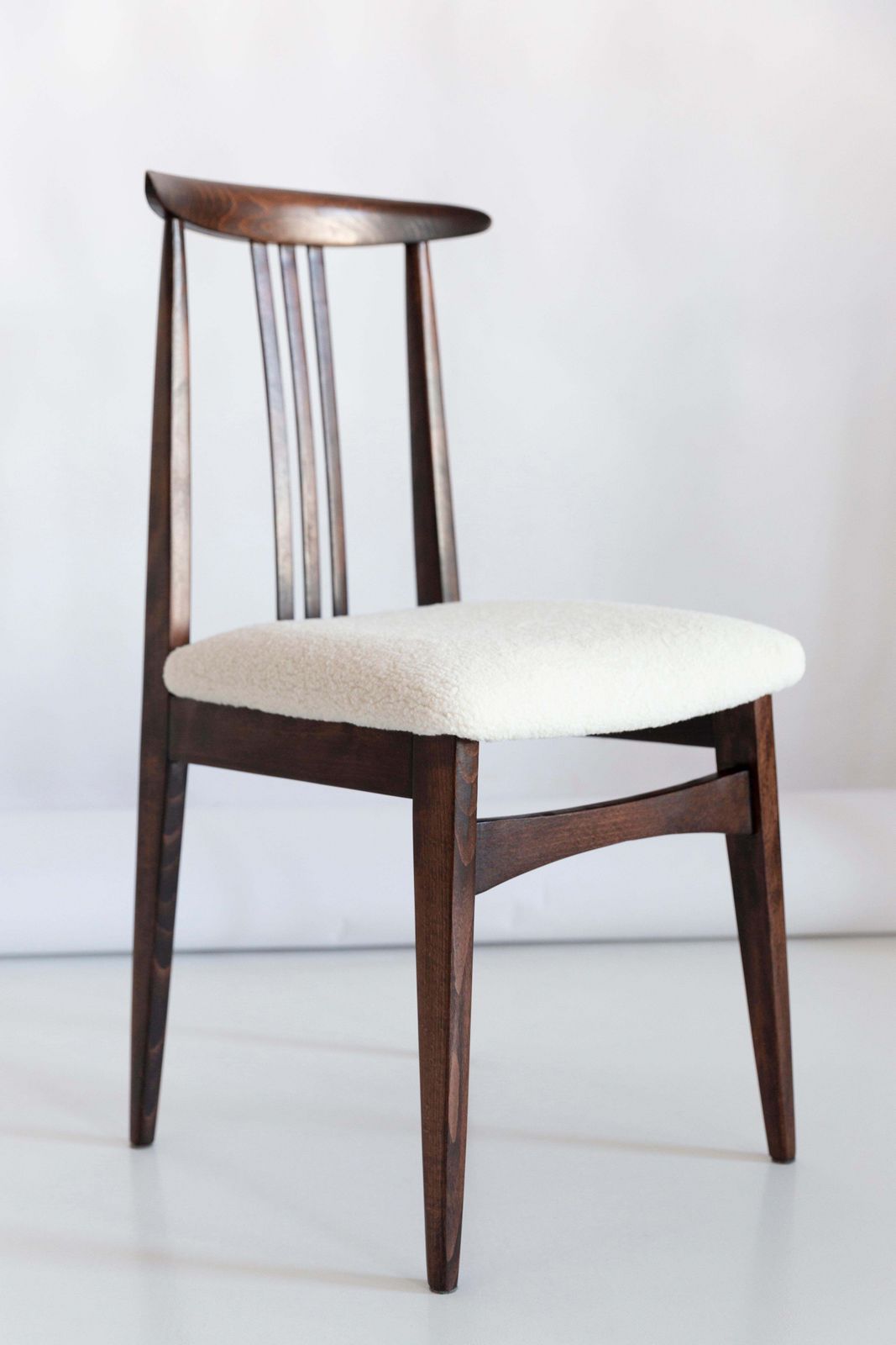 Twelve Mid Century Light Boucle Chair, Designed By M. Zielinski, Europe, 1960s photo 5953.0