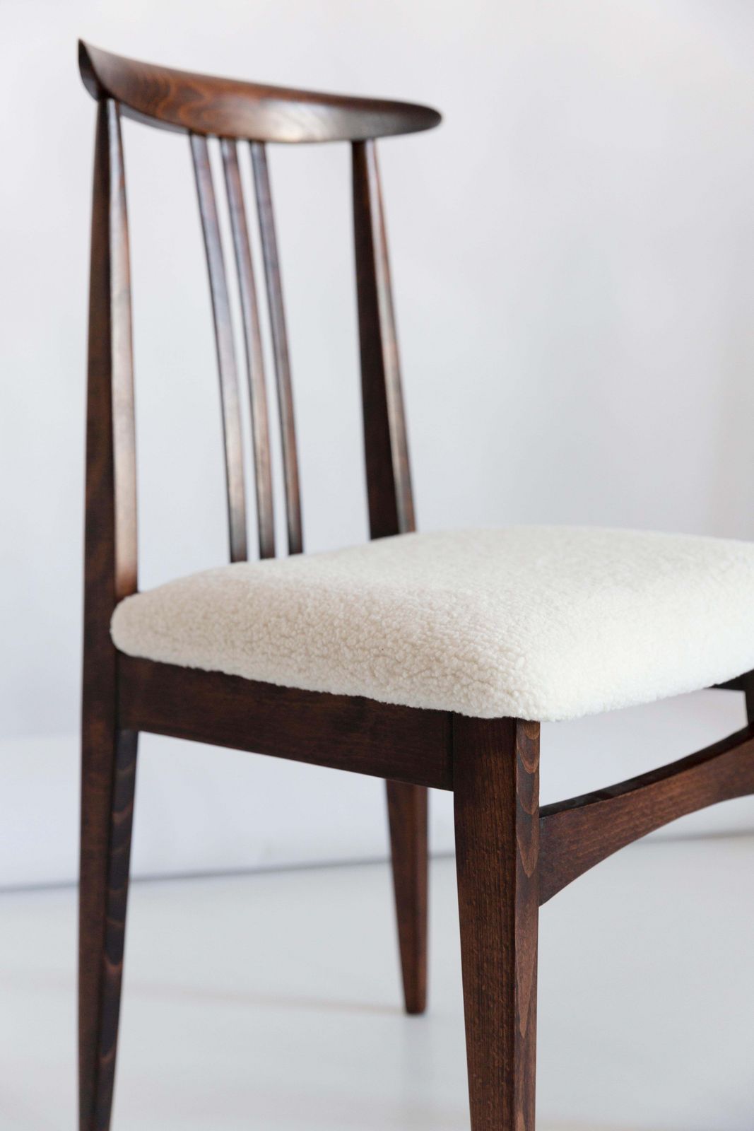 photo furniture Twelve Mid Century Light Boucle Chair, Designed By M. Zielinski, Europe, 1960s