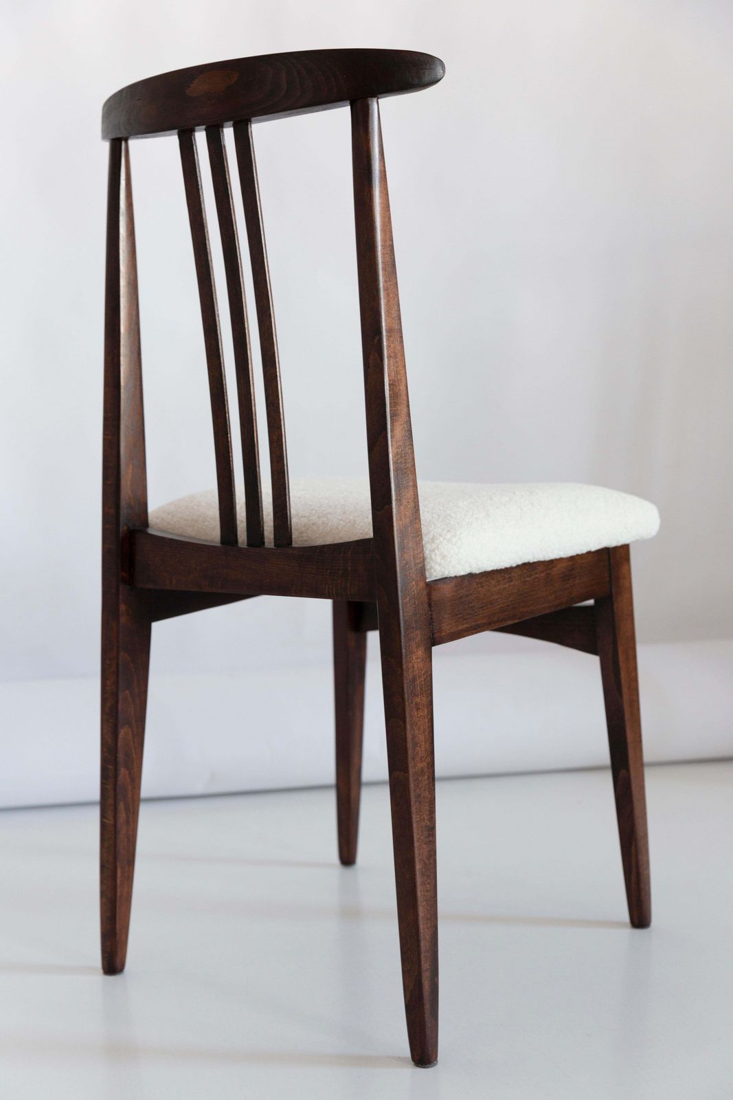 Furniture Twelve Mid Century Light Boucle Chair, Designed By M. Zielinski, Europe, 1960s photo