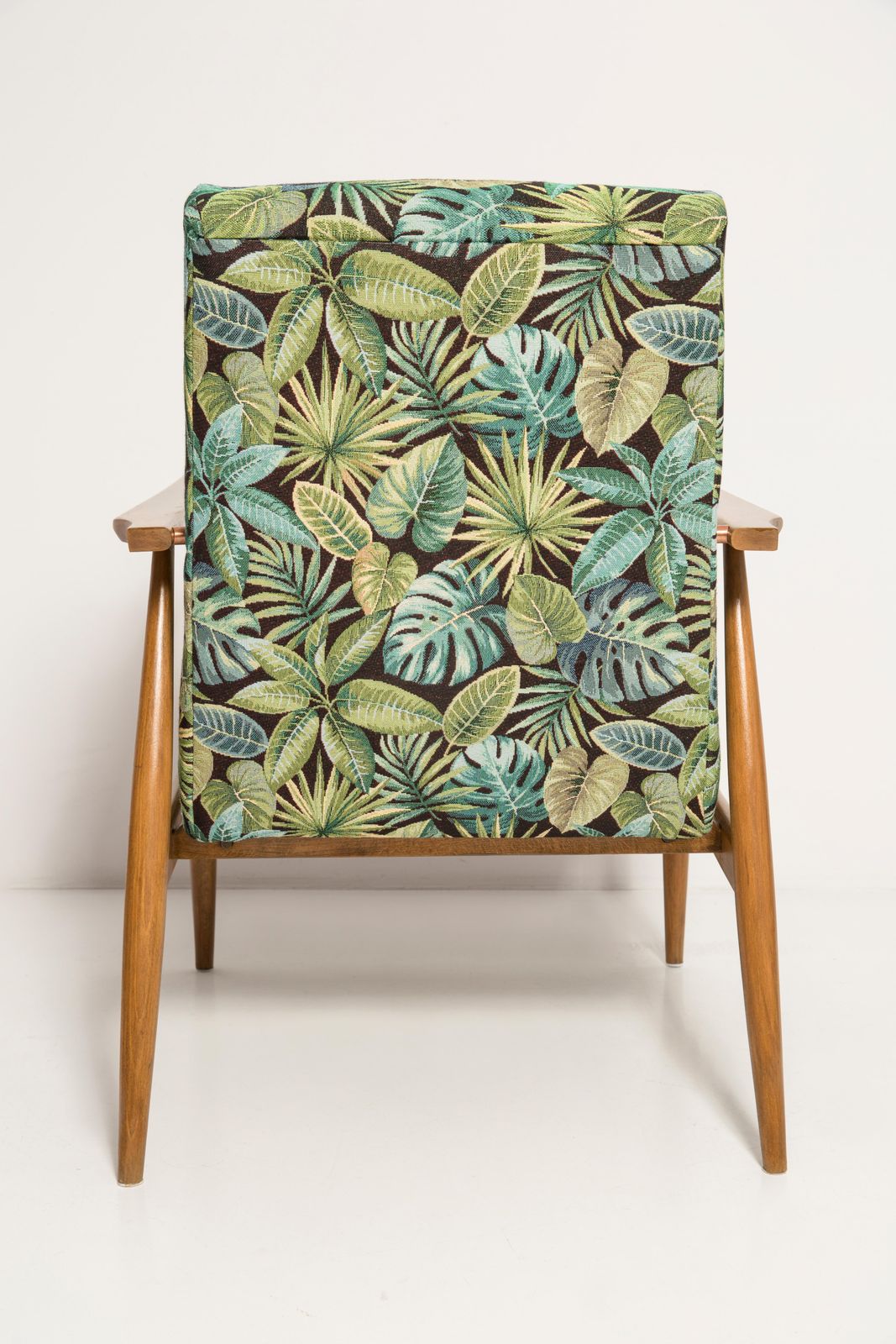 photo buy Mid Century Green Leaves Jacquard Dante Armchair, H. Lis, 1960s