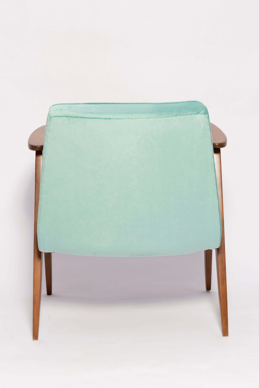 photo for sale Mid Century 366 Armchair, Mint Green Velvet, By Jozef Chierowski, Europe, 1960s