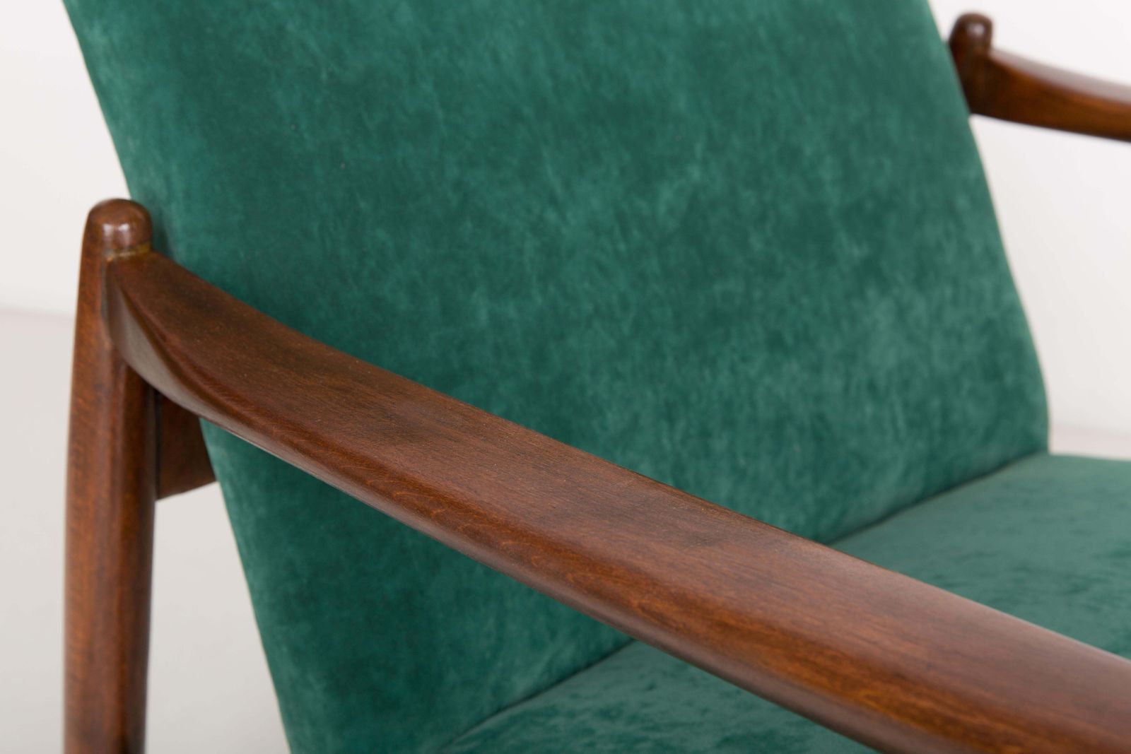 Mid Century Dark Green Velvet Armchair, Edmund Homa, Europe, 1960s photo Furniture