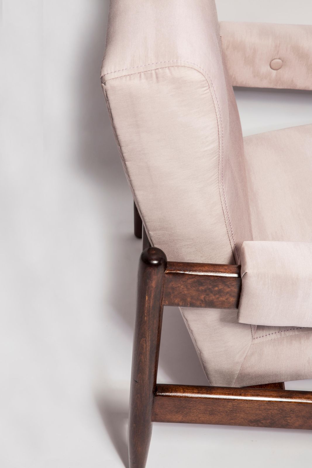 Pair Of Mid Century Amoir Fou Moiré Purple Pink Armchairs, Europe, 1960s photo vinterior