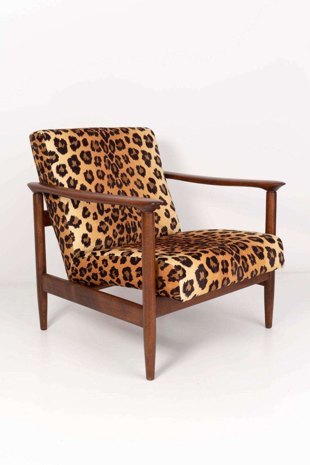 Vier Fauteuils Met Luipaardprint, Hollywood Regency, Edmund Homa, Jaren 1960, Polen photo 5953.0