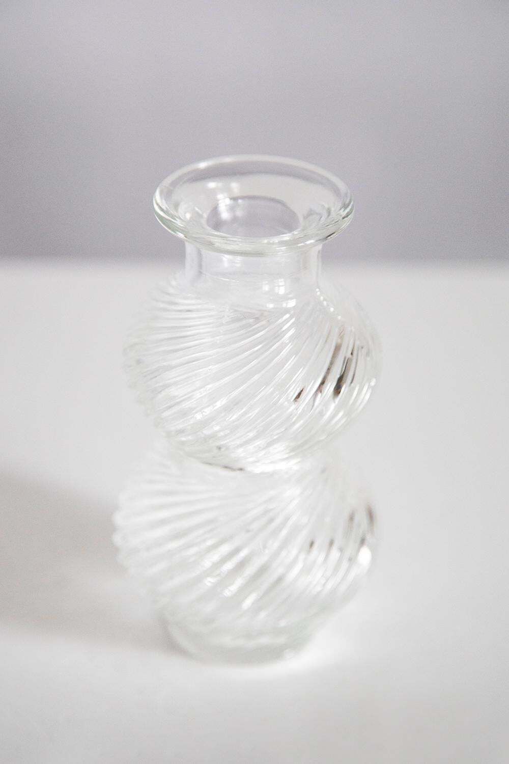 Mid Century Vintage Transparent Art Glass Small Vase, Italy, 1960s photo vintage