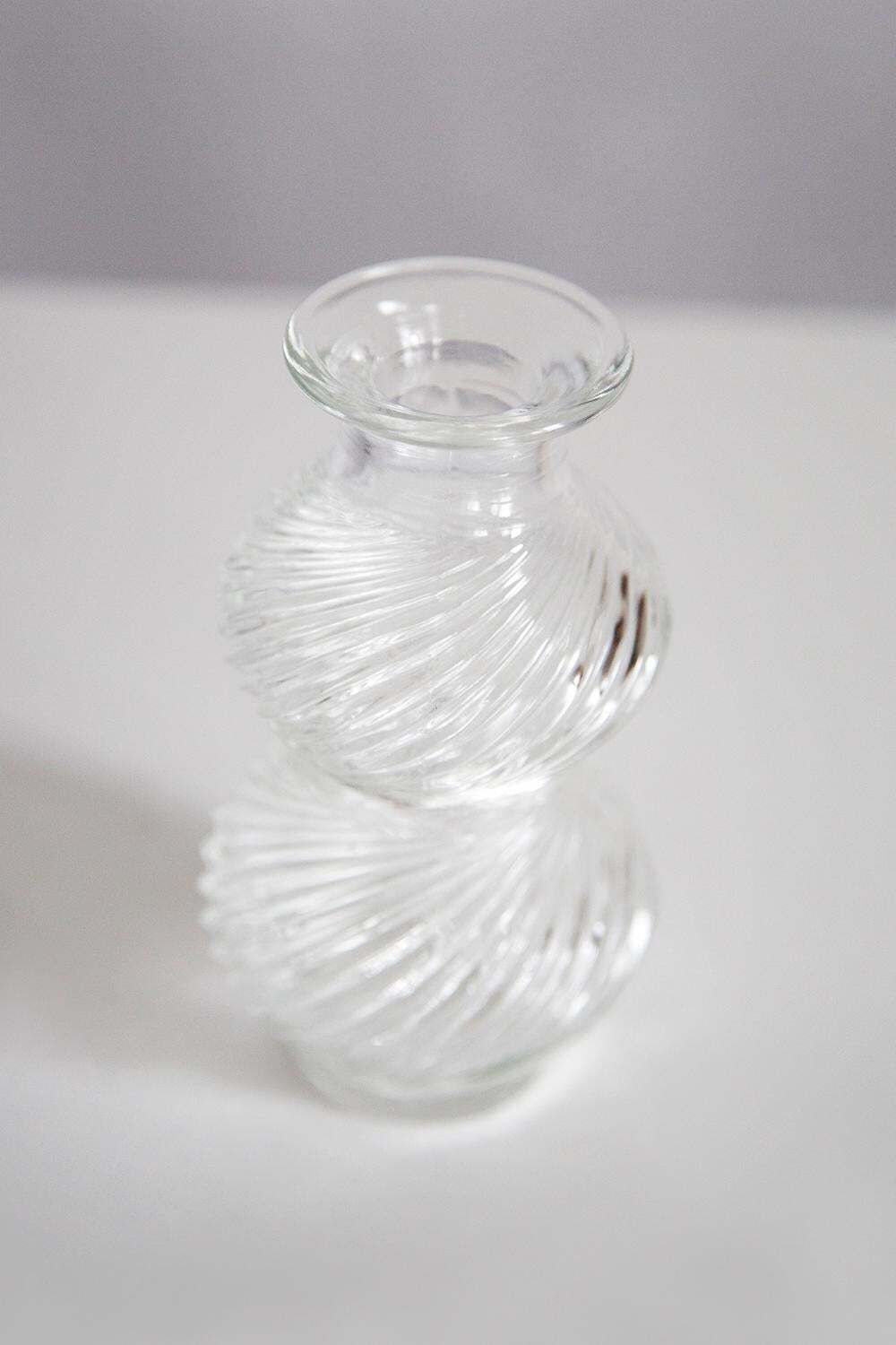 60.0 Mid Century Vintage Transparent Art Glass Small Vase, Italy, 1960s photo