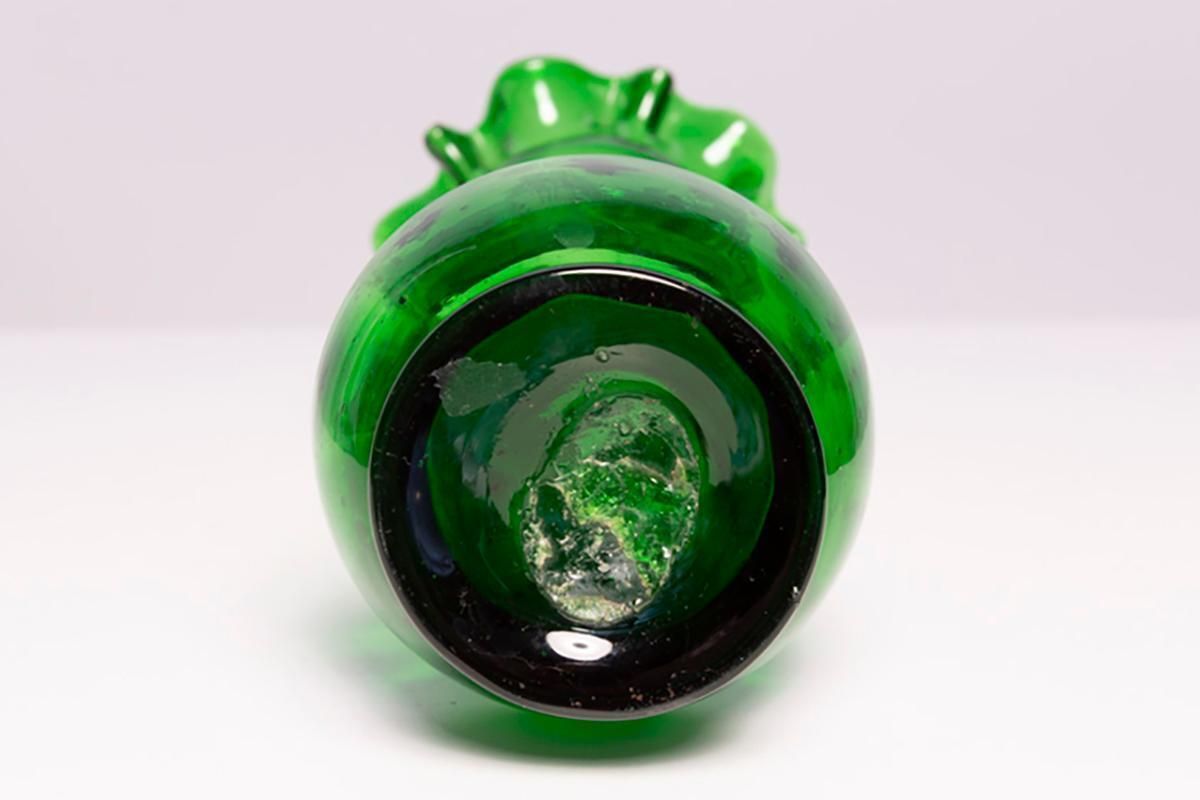 Mid Century Green Vase With Frill, Europe, 1960s photo 68.0