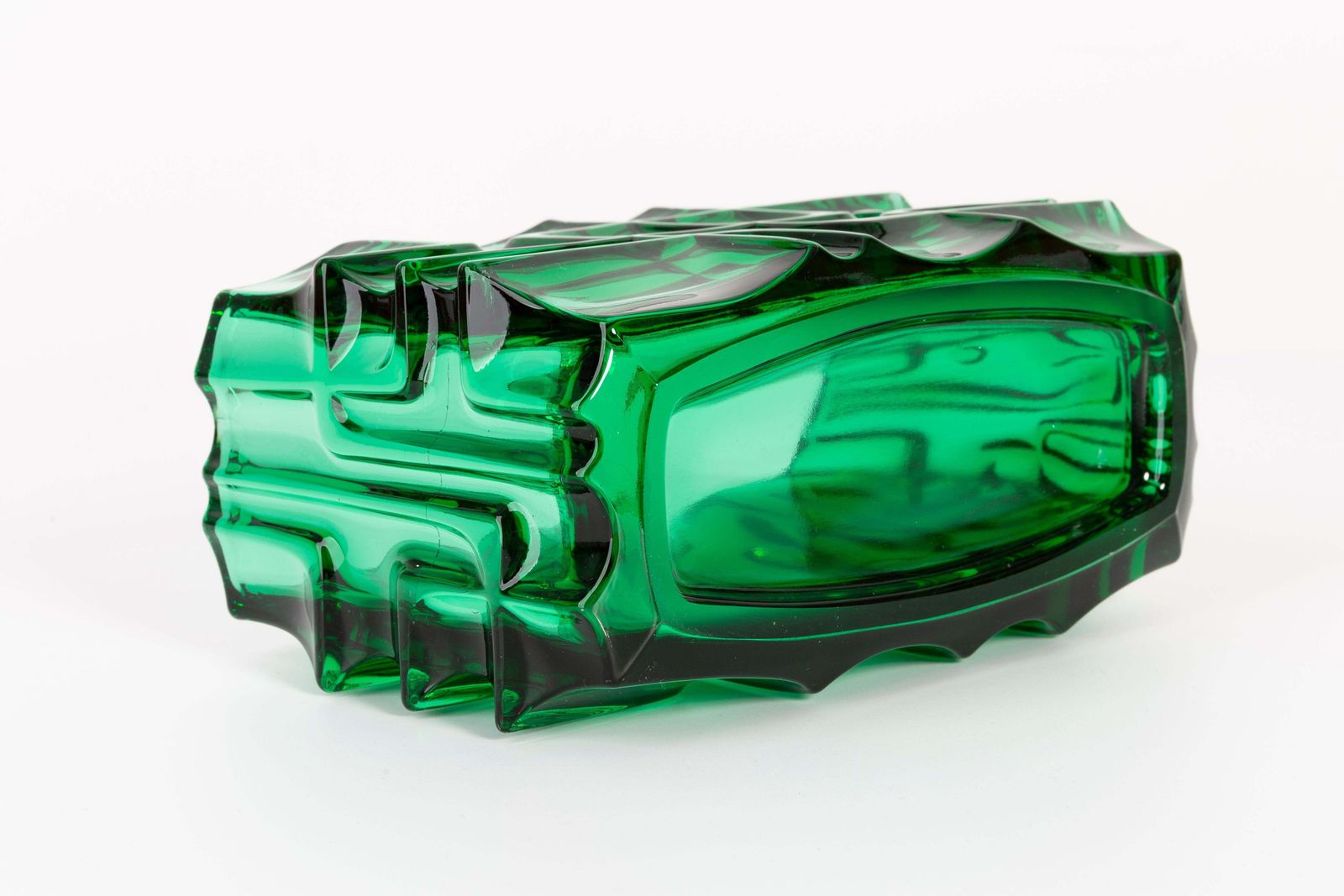 Emerald Green Vase By Vladislav Urban For Sklo Union, 20th Century, Europe 1960s photo vintage