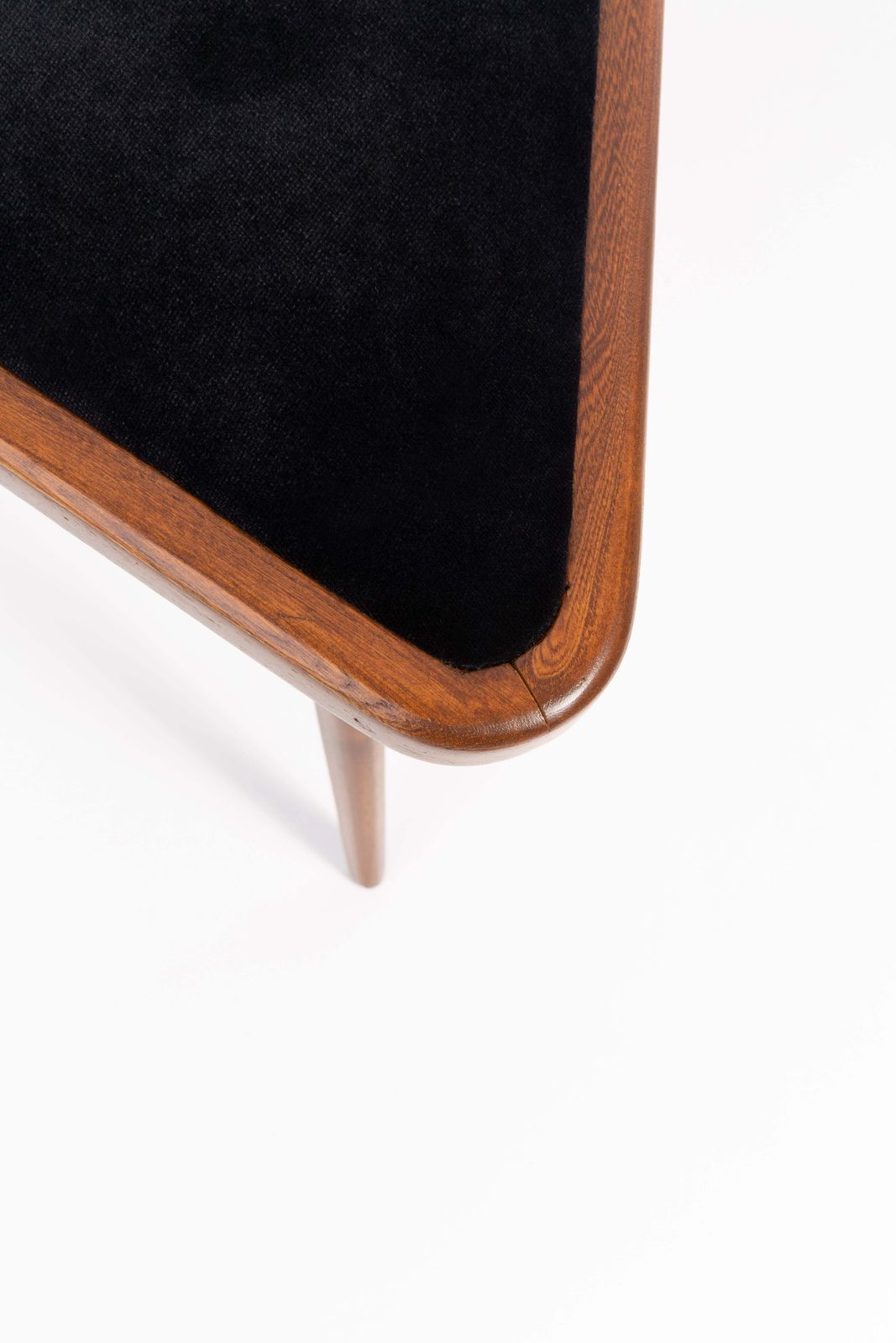 Set Of Two Black And White Velvet 20th Century Triangle Stools, Europe, 1960s photo 510.0